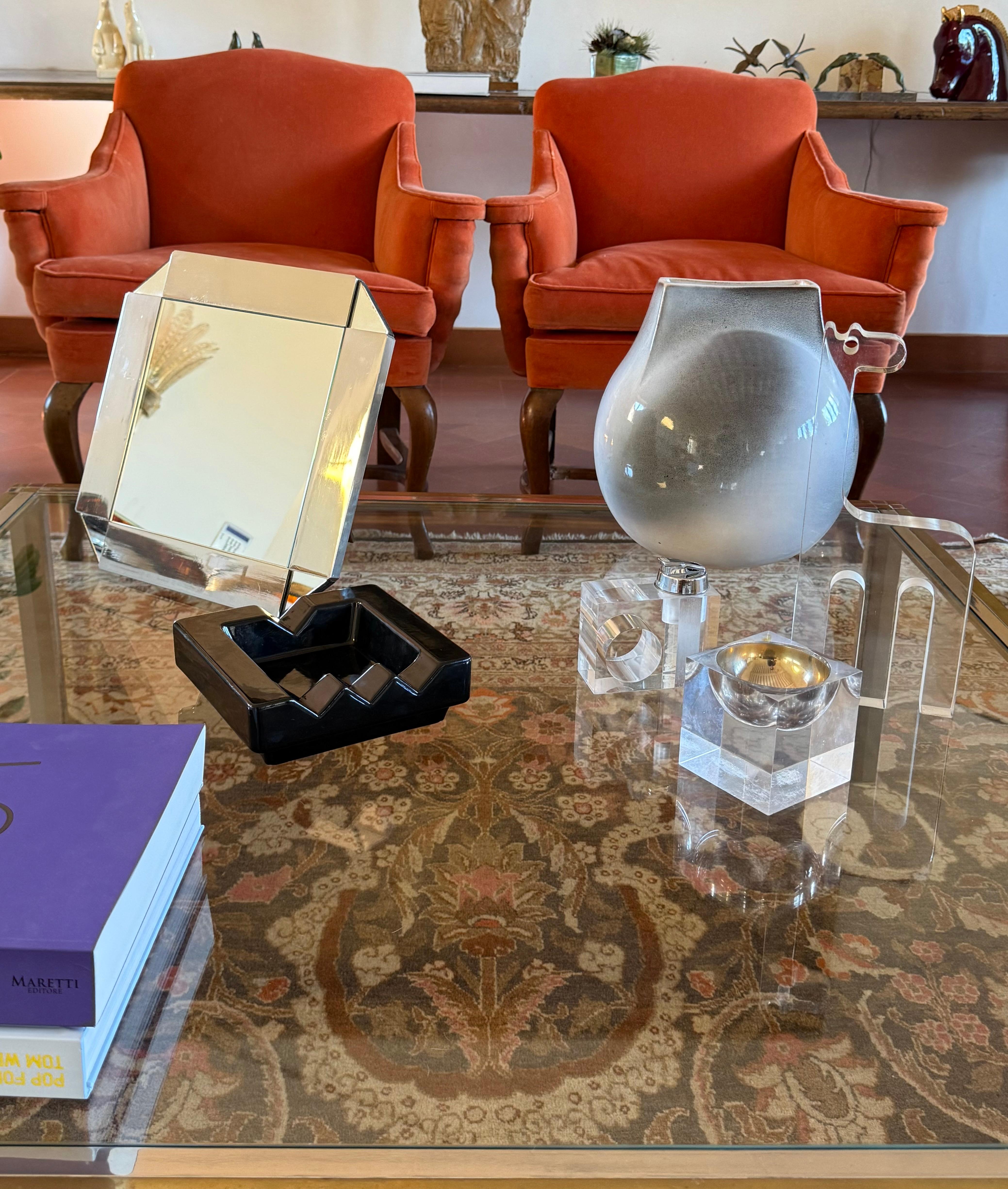 Hollywood Regency Miroir de table / vanité du milieu du siècle, Italie 1970 en vente