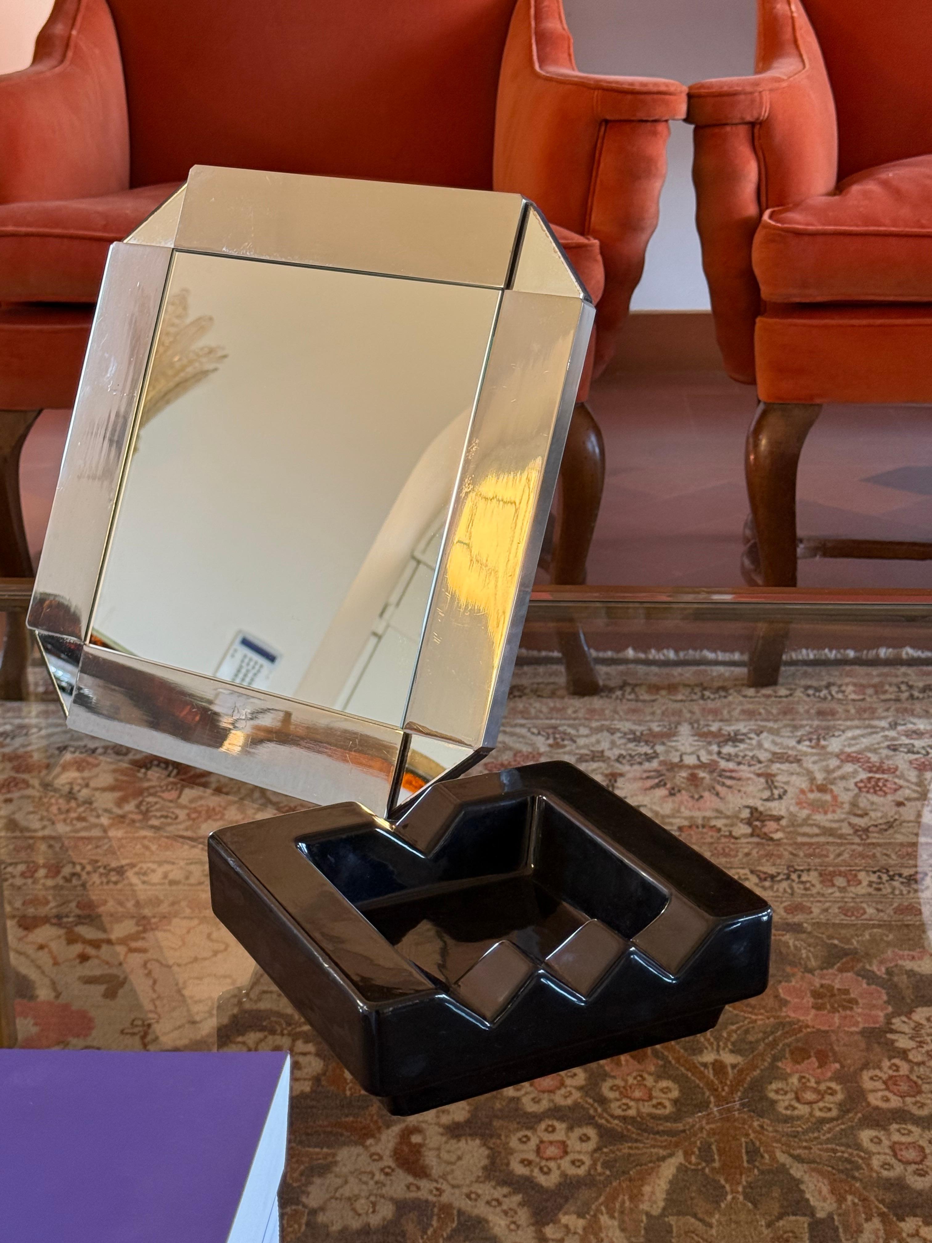 Miroir de table / vanité du milieu du siècle, Italie 1970 Excellent état - En vente à Firenze, IT