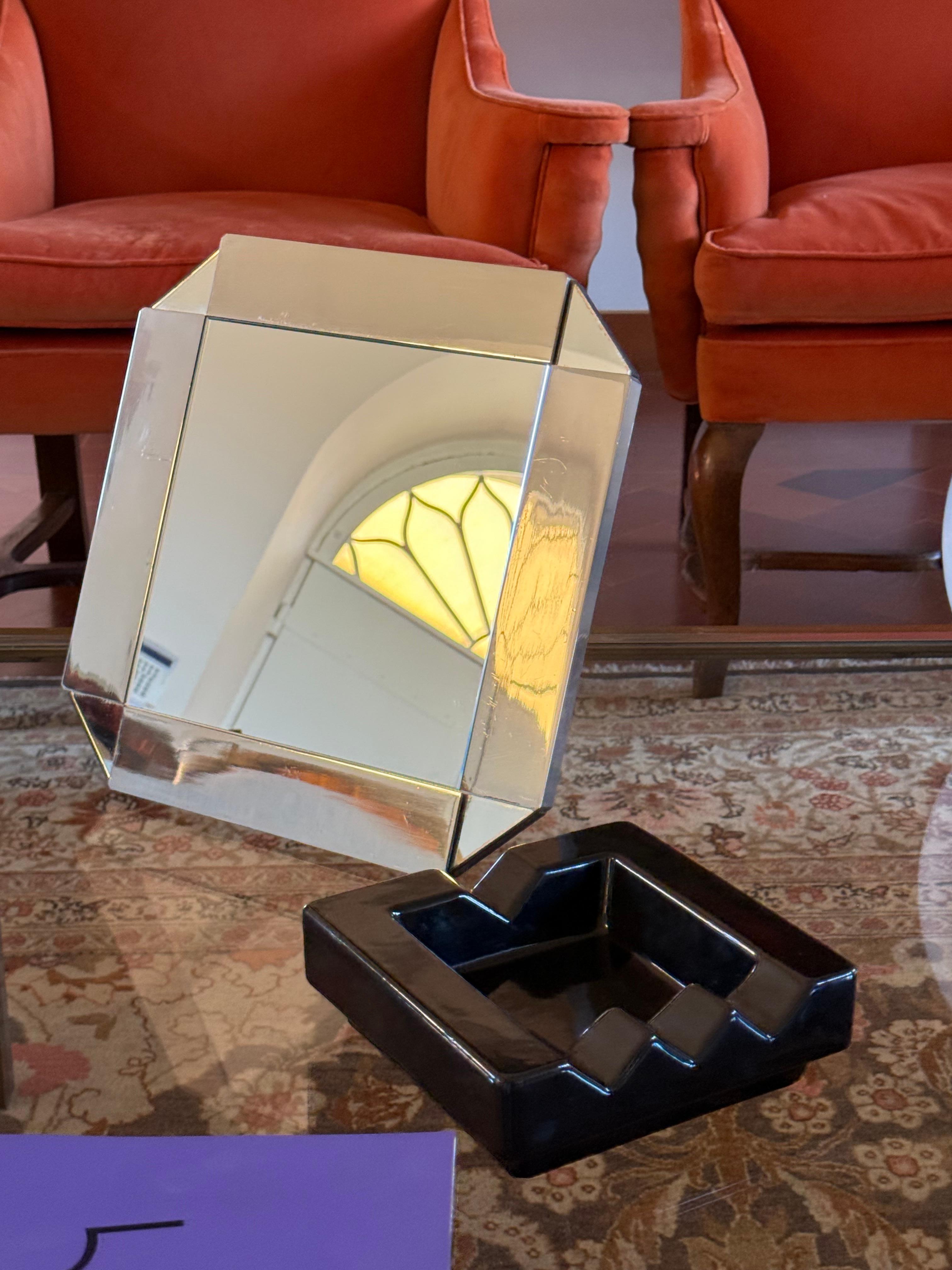 Late 20th Century Miroir de table / vanité du milieu du siècle, Italie 1970 en vente