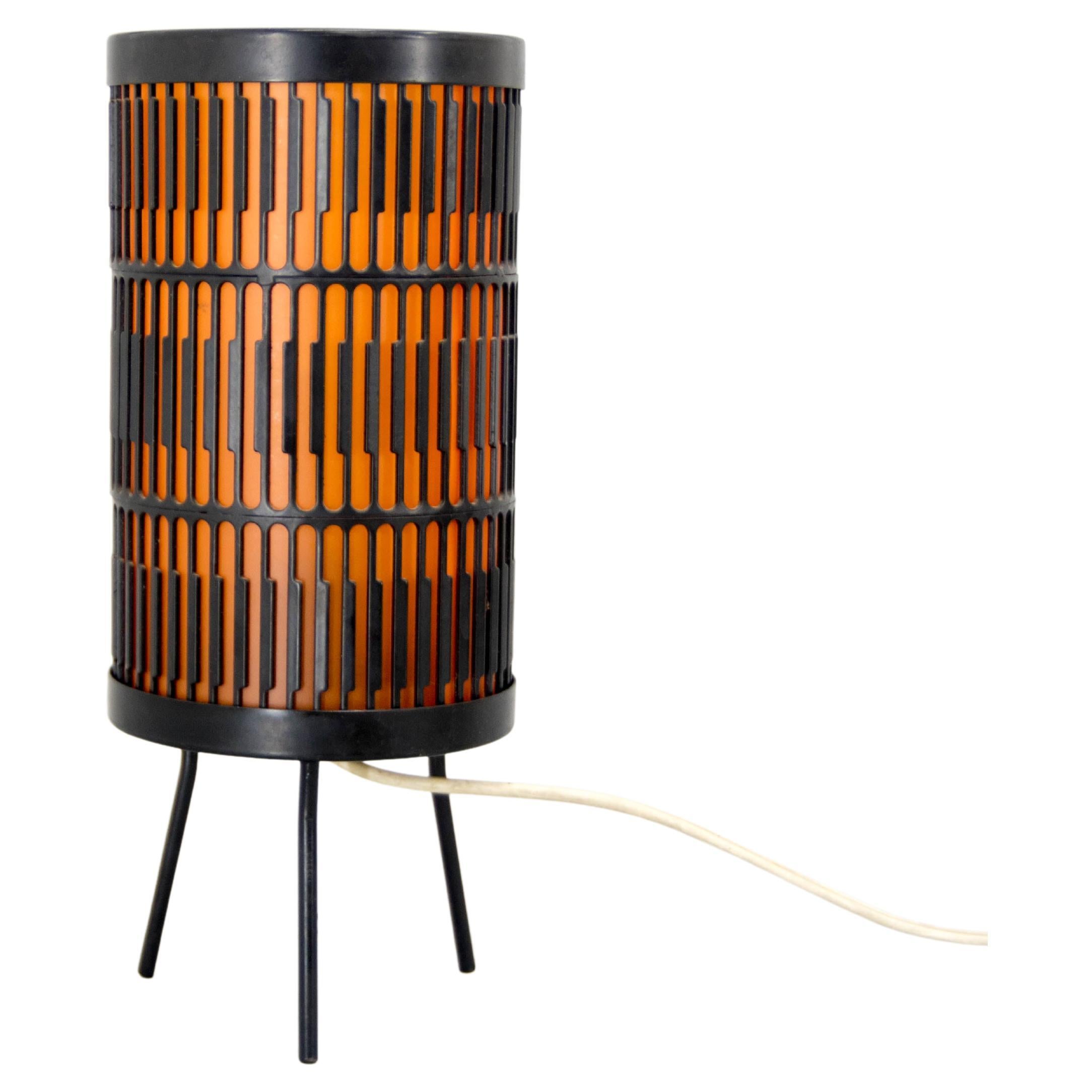 Midcentury Wood Bedside Table Lamp, 1960s at 1stDibs