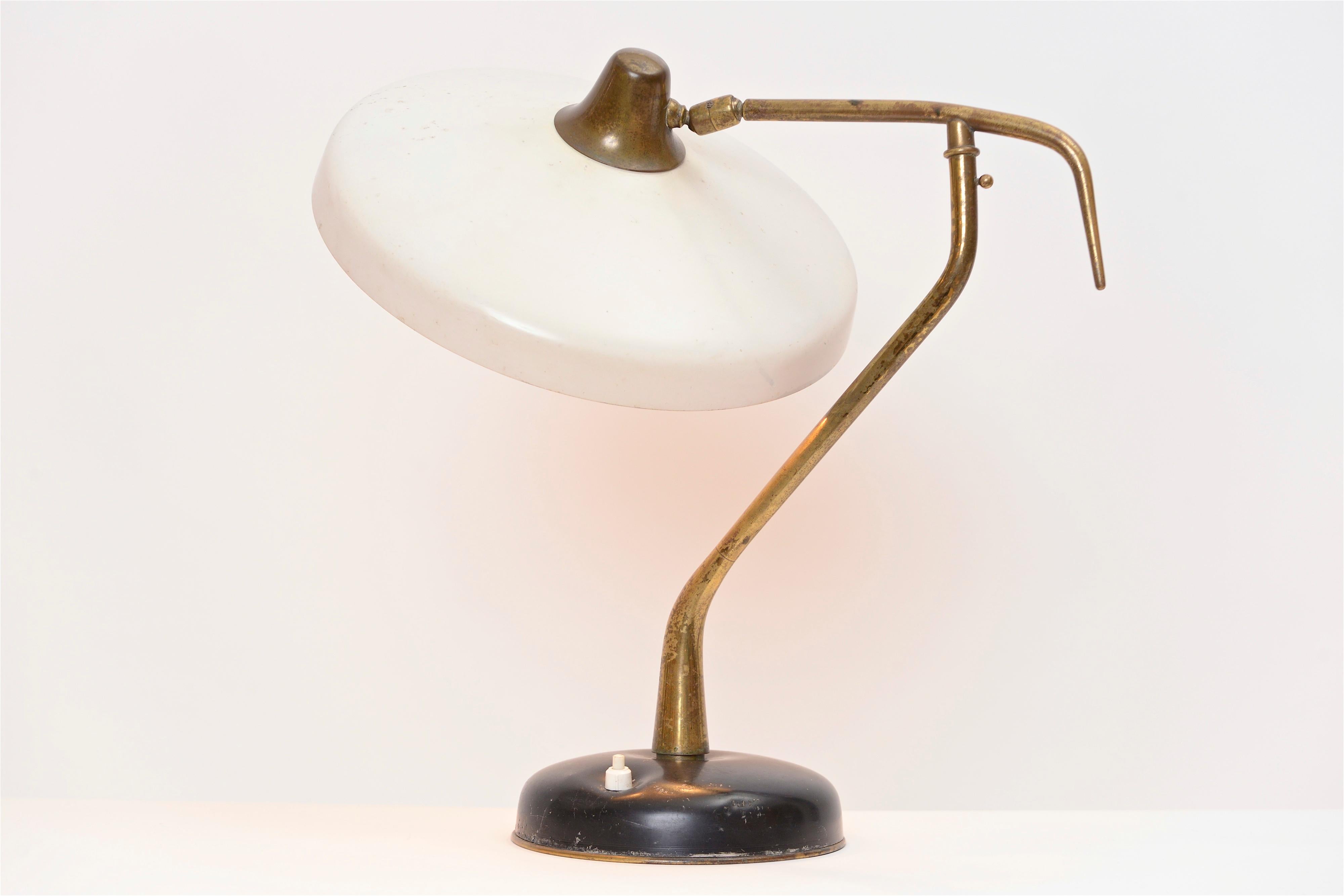 Mid-Century Modern Midcentury Table or Desk Lamp by Oscar Torlasco for Lumi, Italy, circa 1950