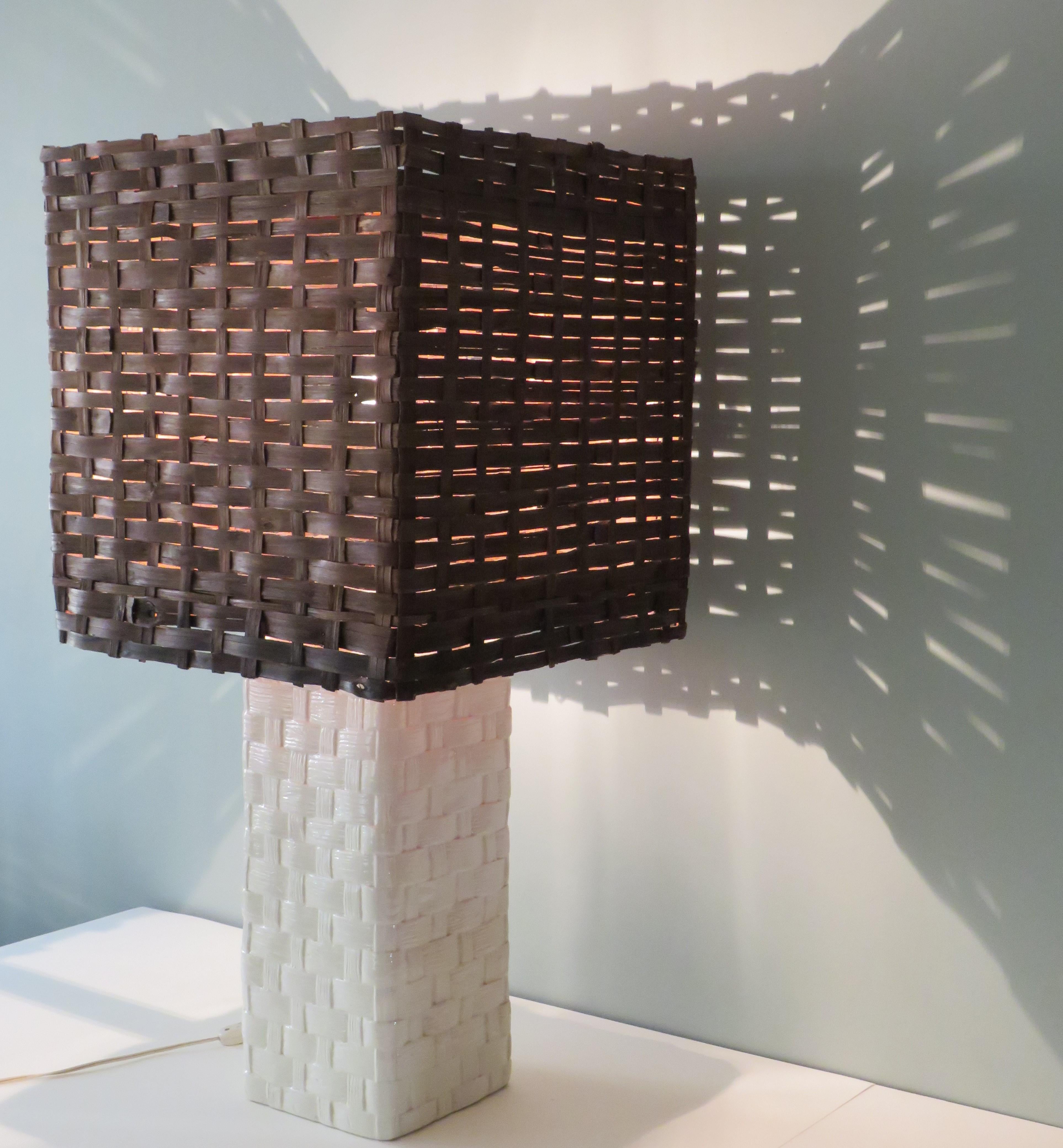 woven ceramic lamp base