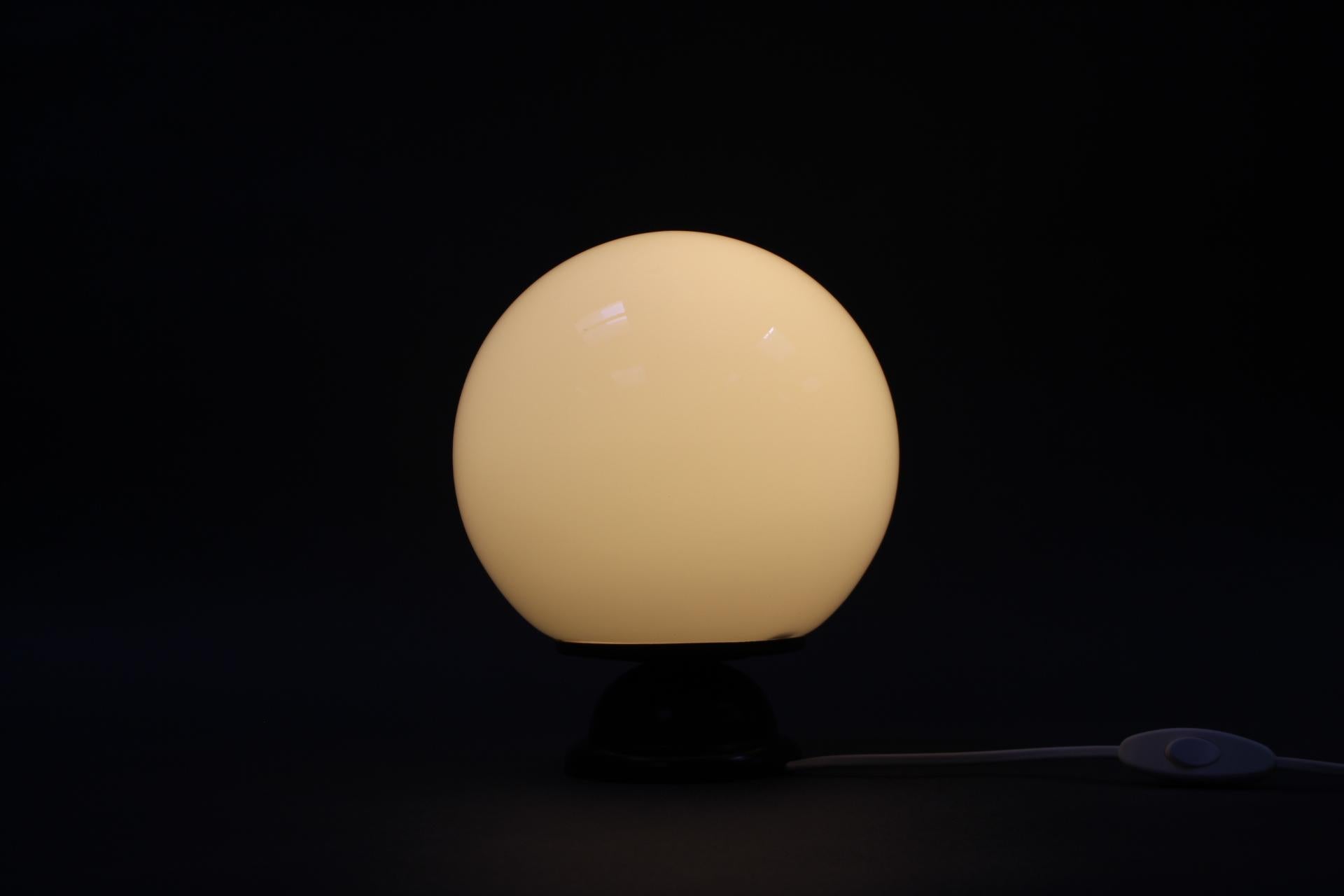 Glass Mid-Century Table or Wall Lamp, Czechoslovakia, 1970s For Sale