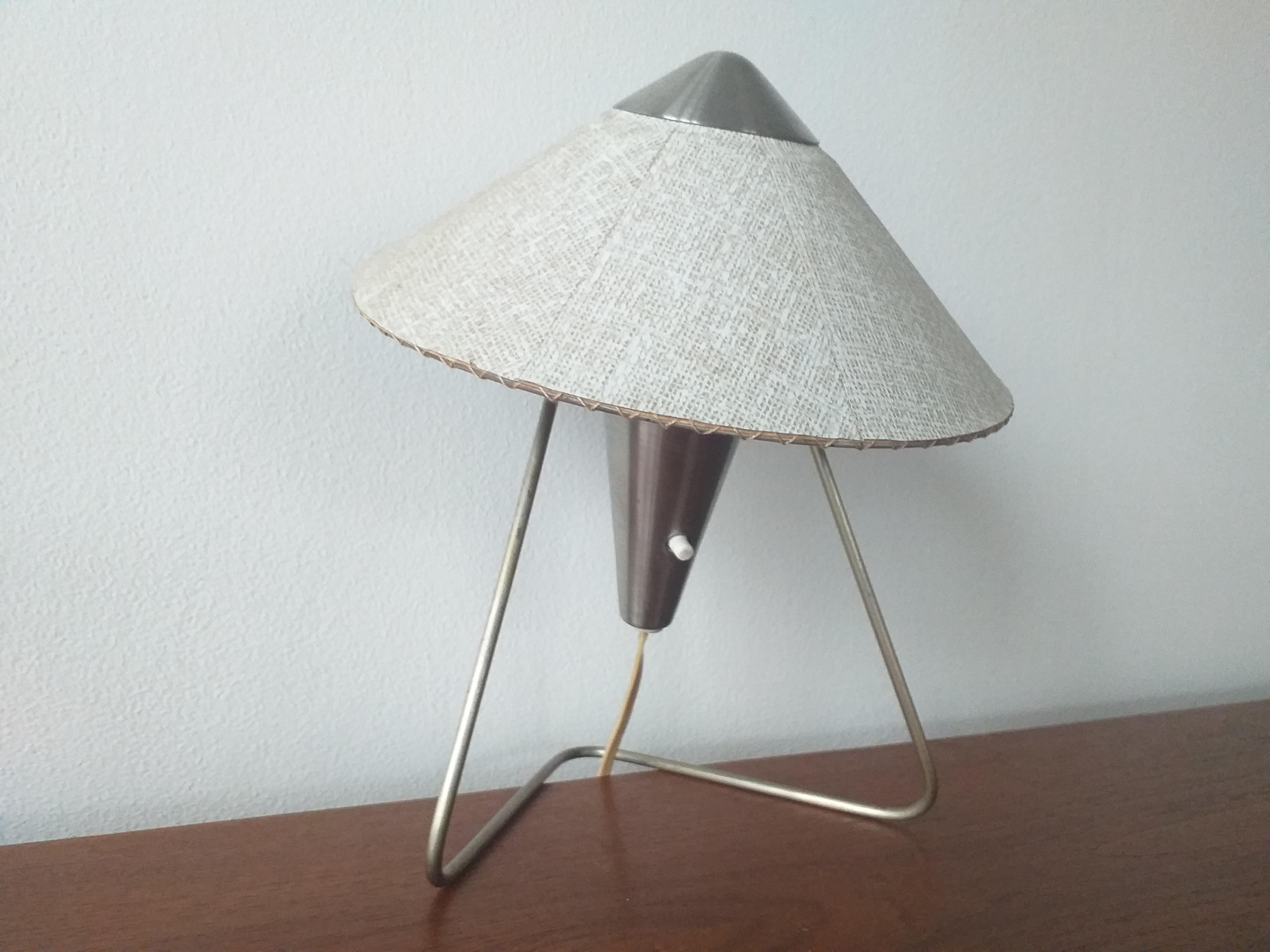 Metal Midcentury Table or Wall Lamp Designed by Helena Frantova, 1950s For Sale