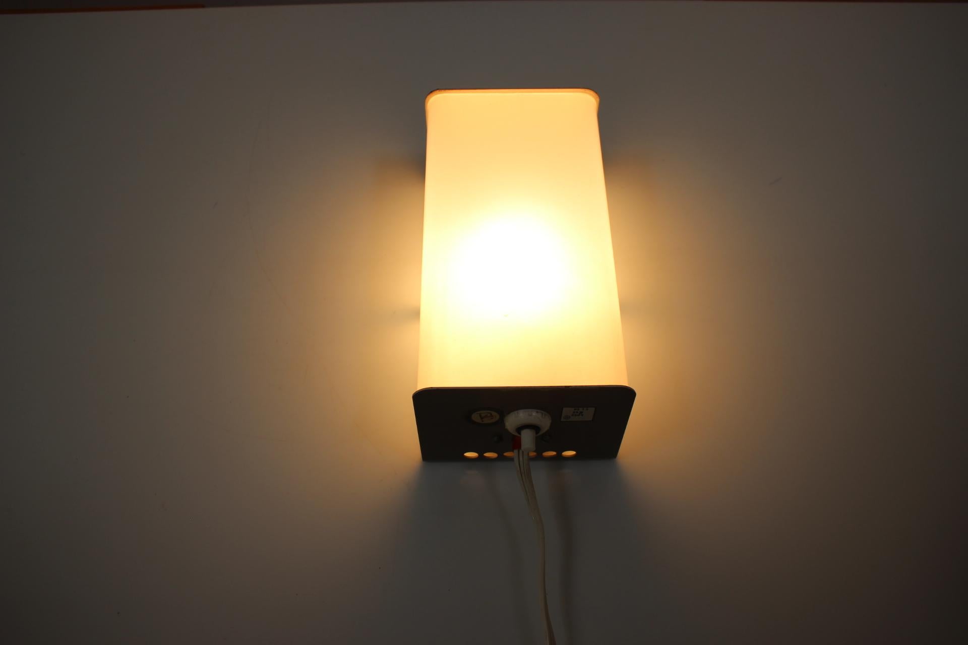 Metal Mid-Century Table or Wall Lamp/ Pokrok Žilina, 1960's For Sale