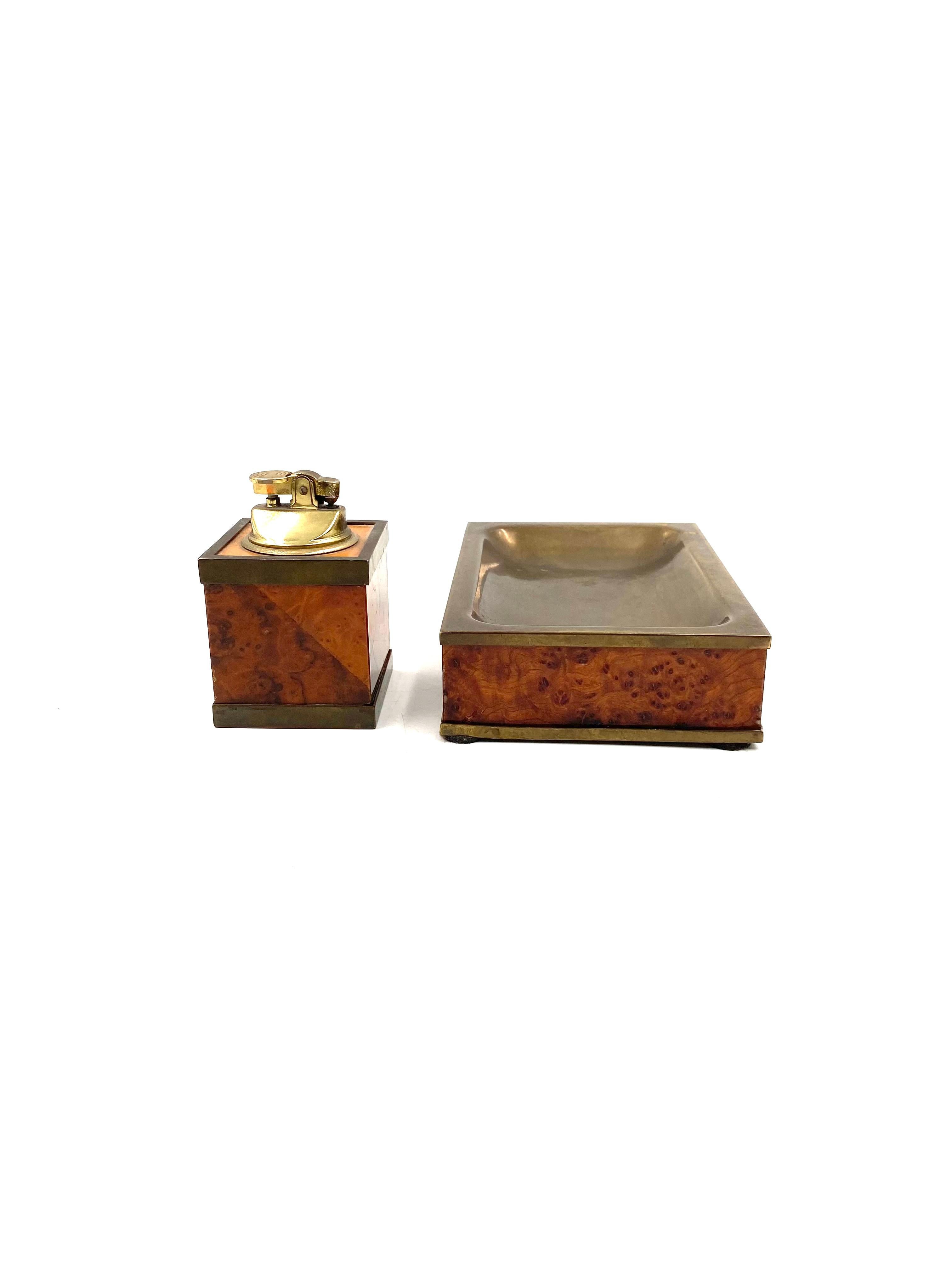 Mid-century Table top smoking set, ashtray and table lighter, Italy 1950s For Sale 3
