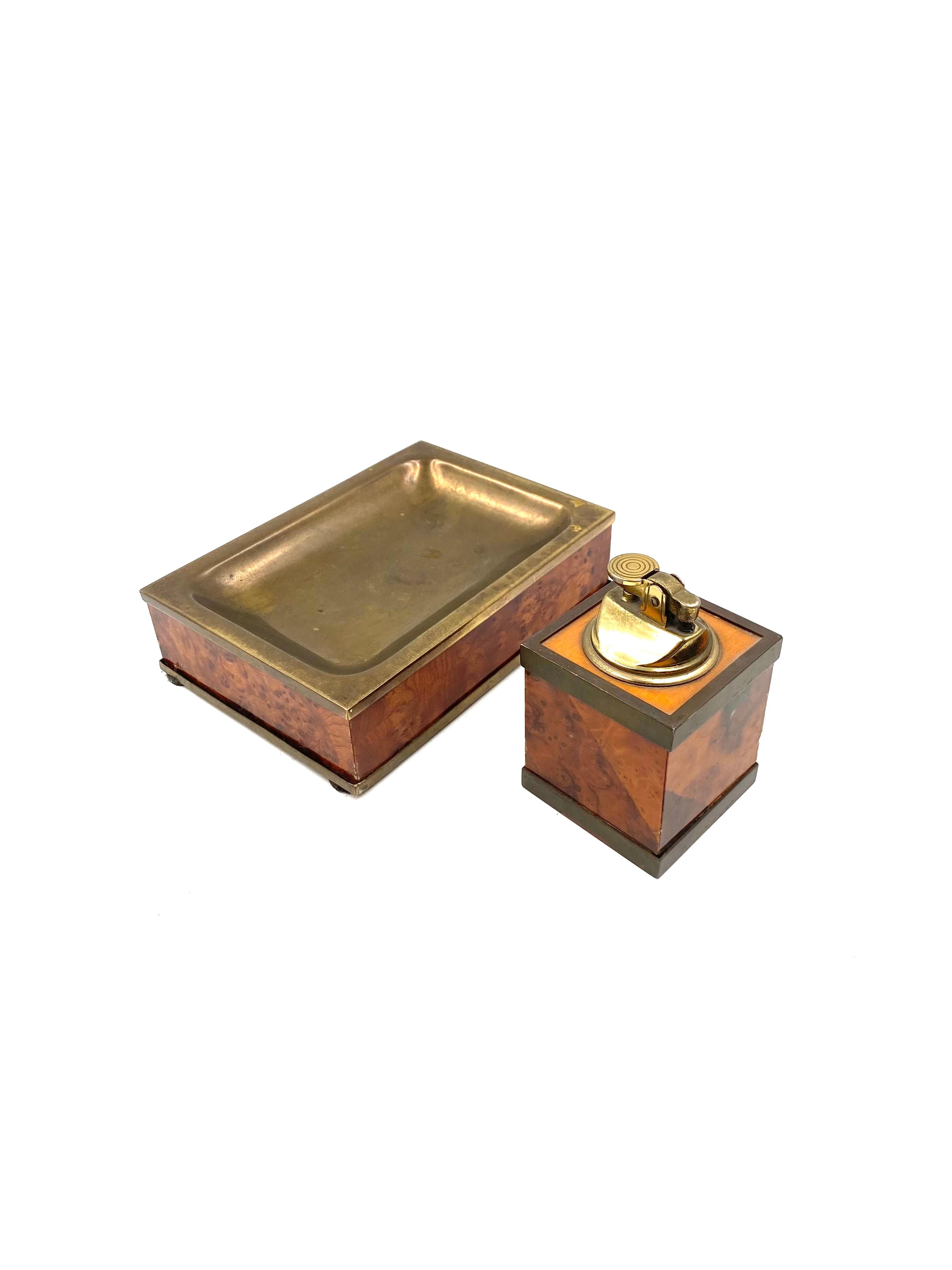 Mid-century Table top smoking set, ashtray and table lighter, Italy 1950s For Sale 6