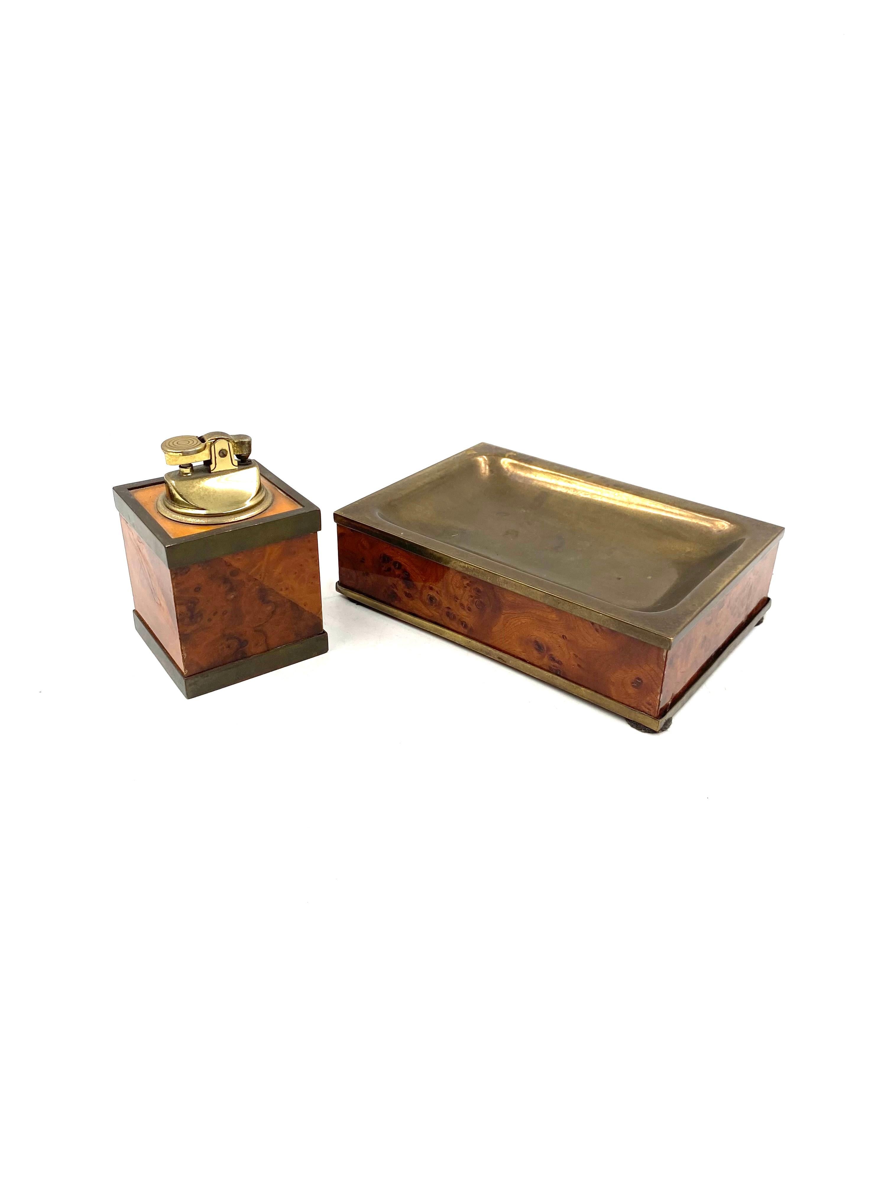 Mid-century Table top smoking set, ashtray and table lighter, Italy 1950s For Sale 1