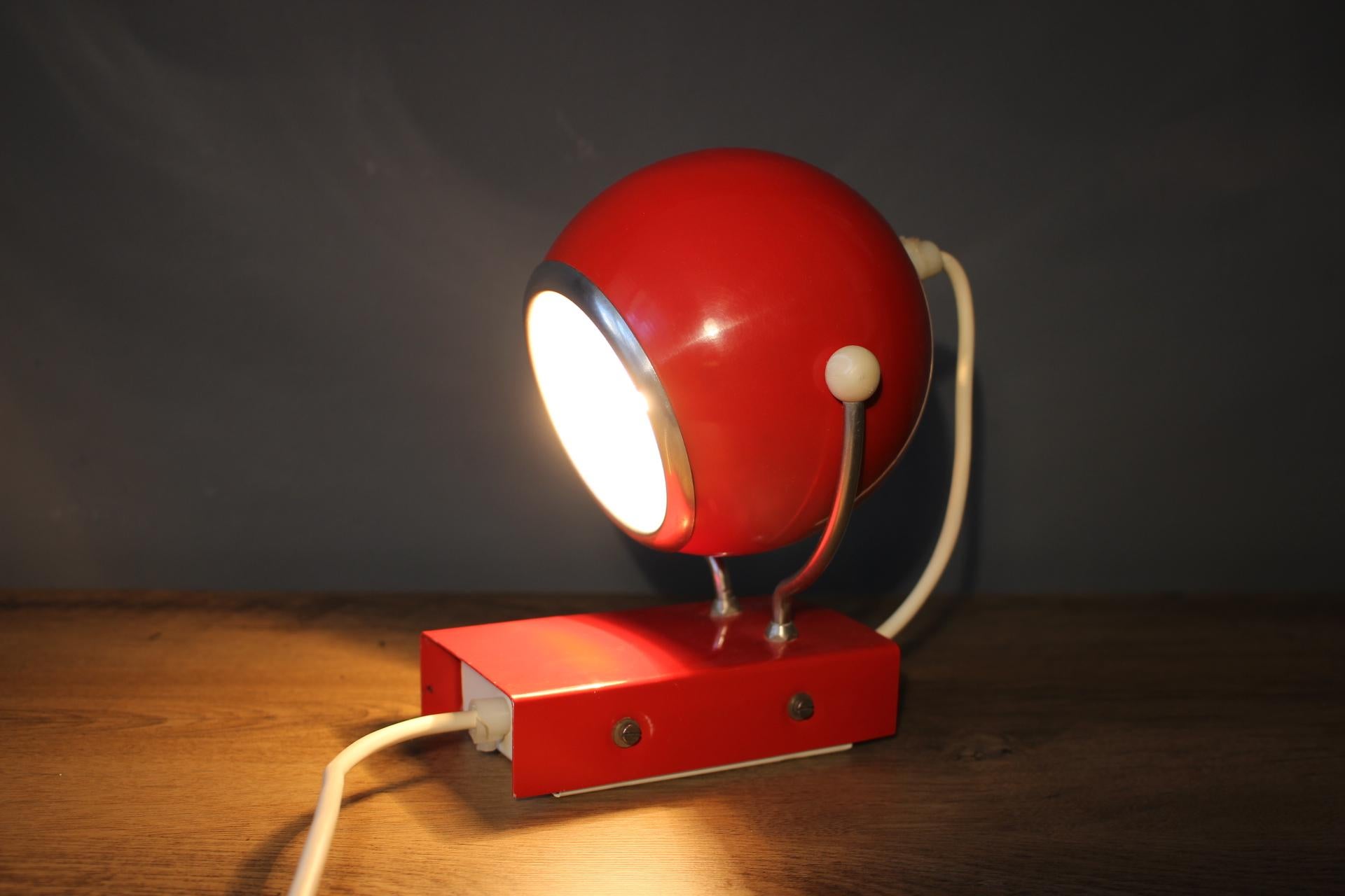Metal Mid-Century Table/Wall Lamp, Space Age, 1970s For Sale