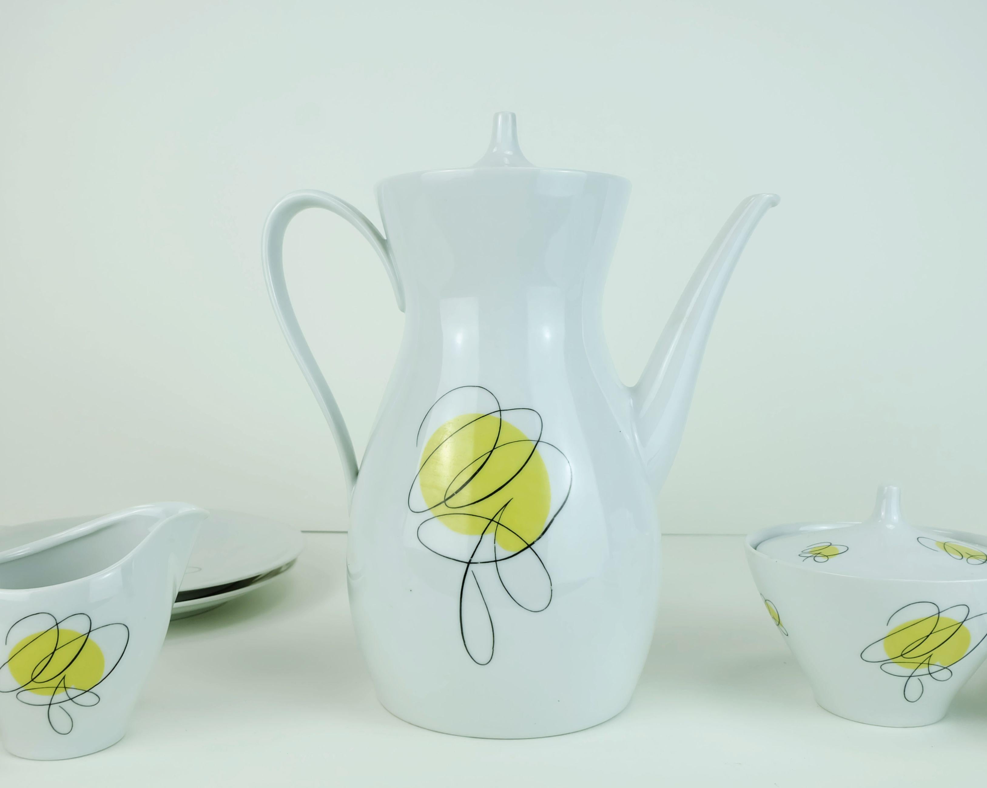 TABLEWARE schimmerndes abstraktes Bavaria-Dekor aus der Mitte des Jahrhunderts in Pastellfarben 1950er Jahre (Porzellan) im Angebot