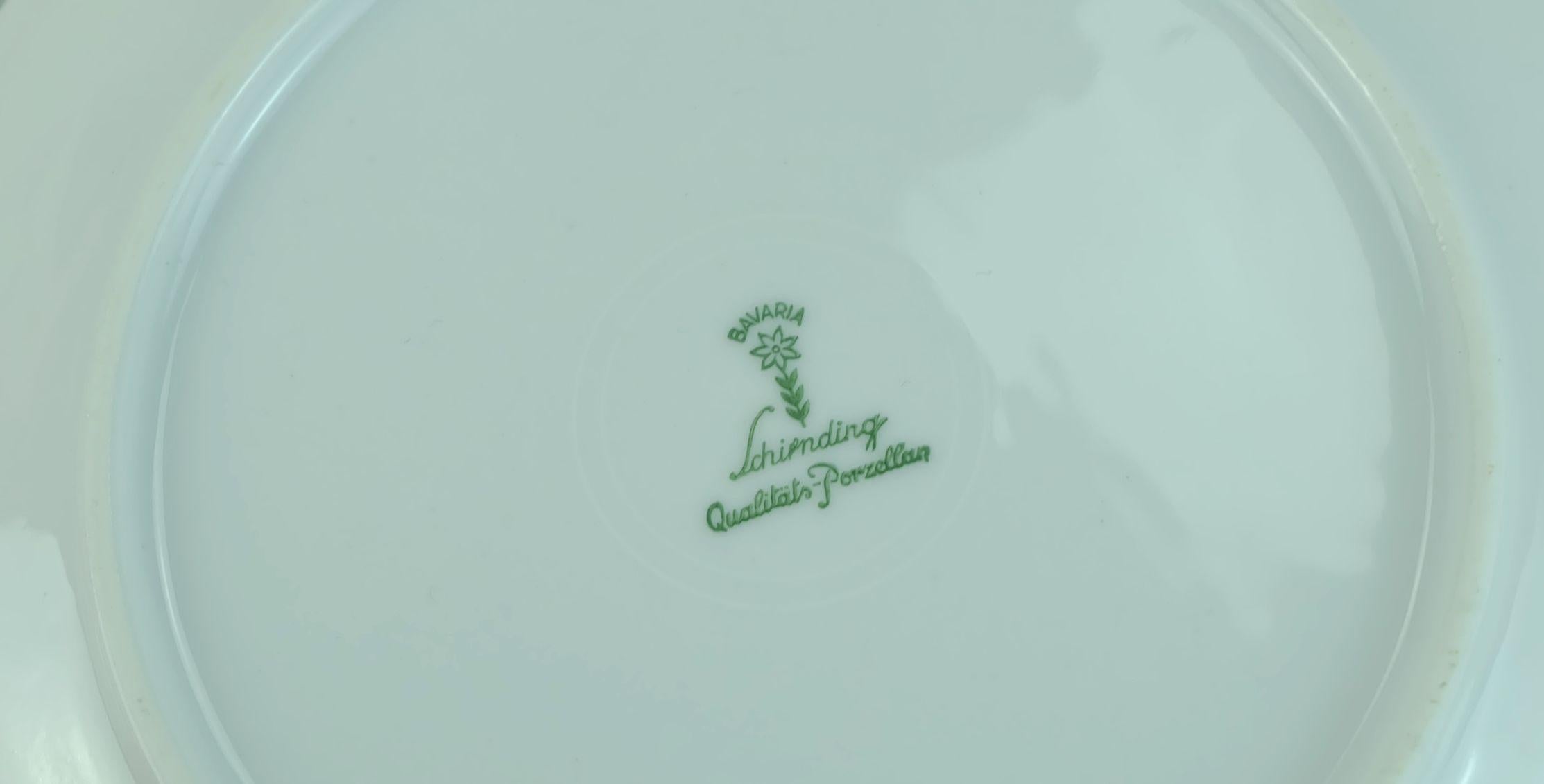 TABLEWARE schimmerndes abstraktes Bavaria-Dekor aus der Mitte des Jahrhunderts in Pastellfarben 1950er Jahre im Angebot 1