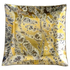 Mid Century Talbett Glass Gold Leafed Serving Tray