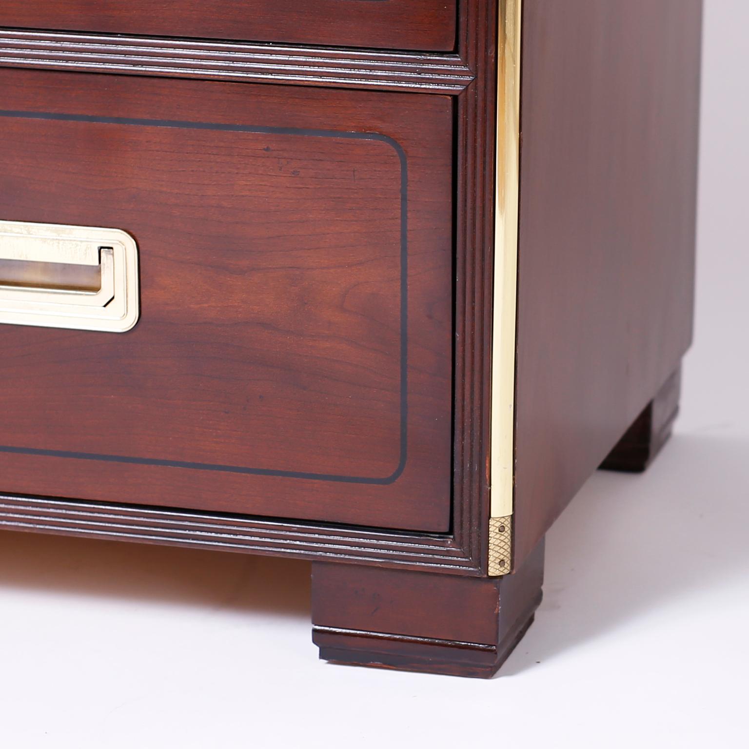 Midcentury Tall Campaign Chest 1