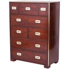 Midcentury Tall Campaign Chest