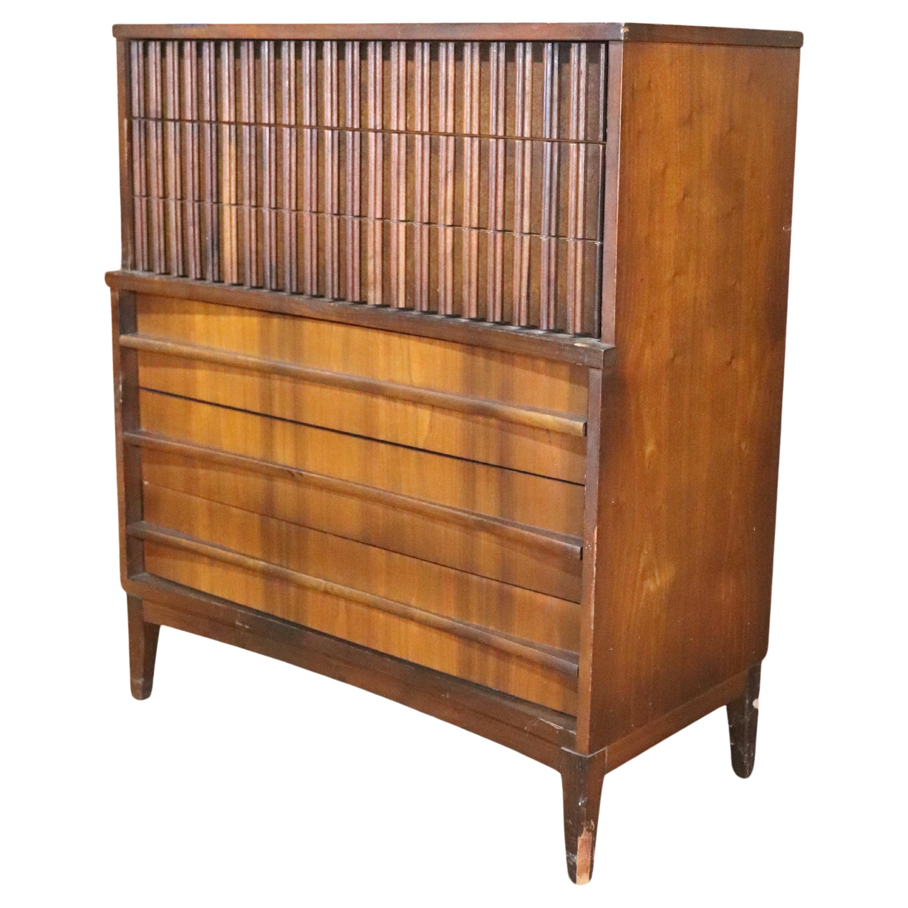 Mid-Century Tall Chest by Bassett