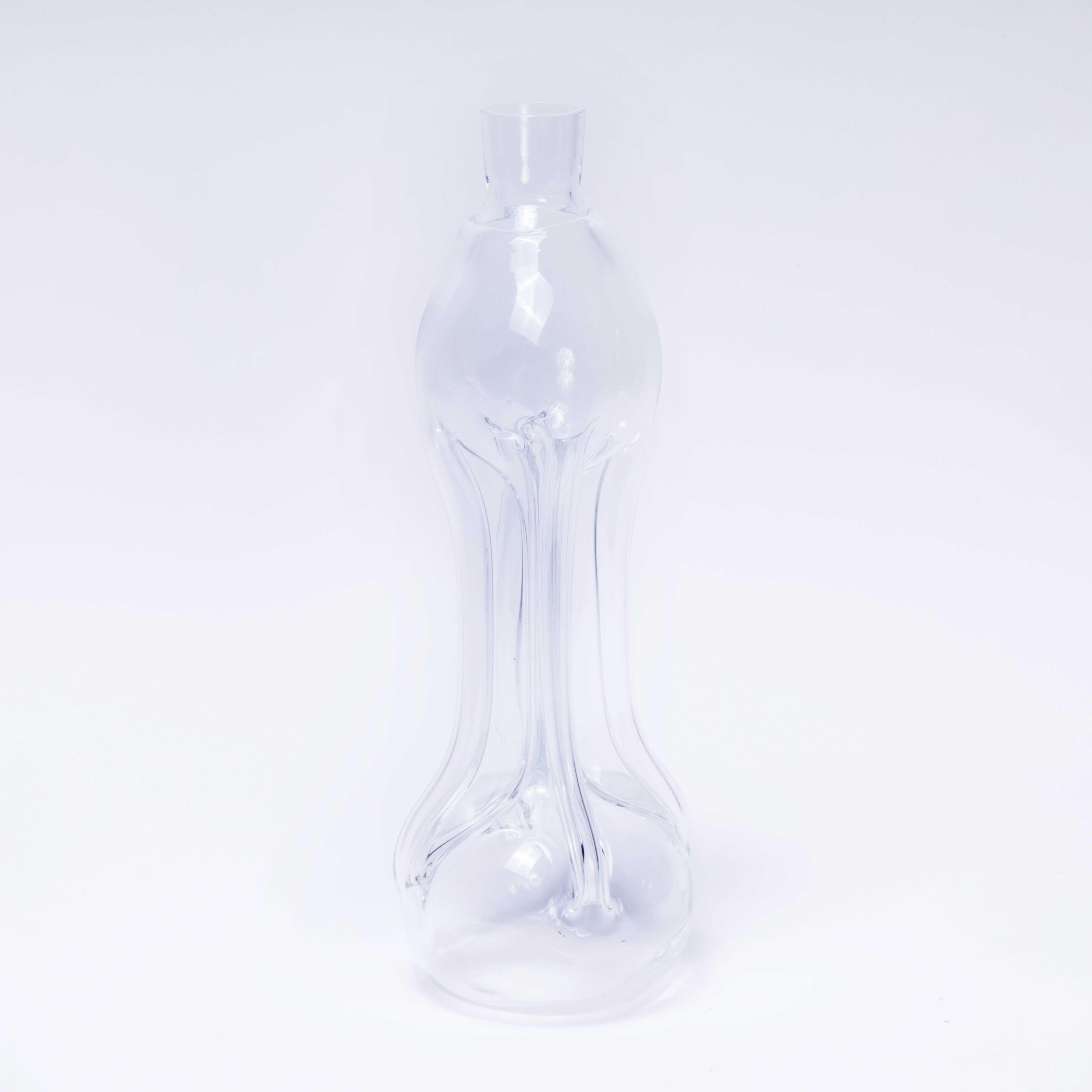 Mid Century Tall Drawn Art Glass Vase. 

Well formed tall and elegant stem vase made from heavy drawn glass. This is in excellent condition, no chips, cracks or faults.

Workshop Report:
Delicate handmade product do not machine wash or subject to