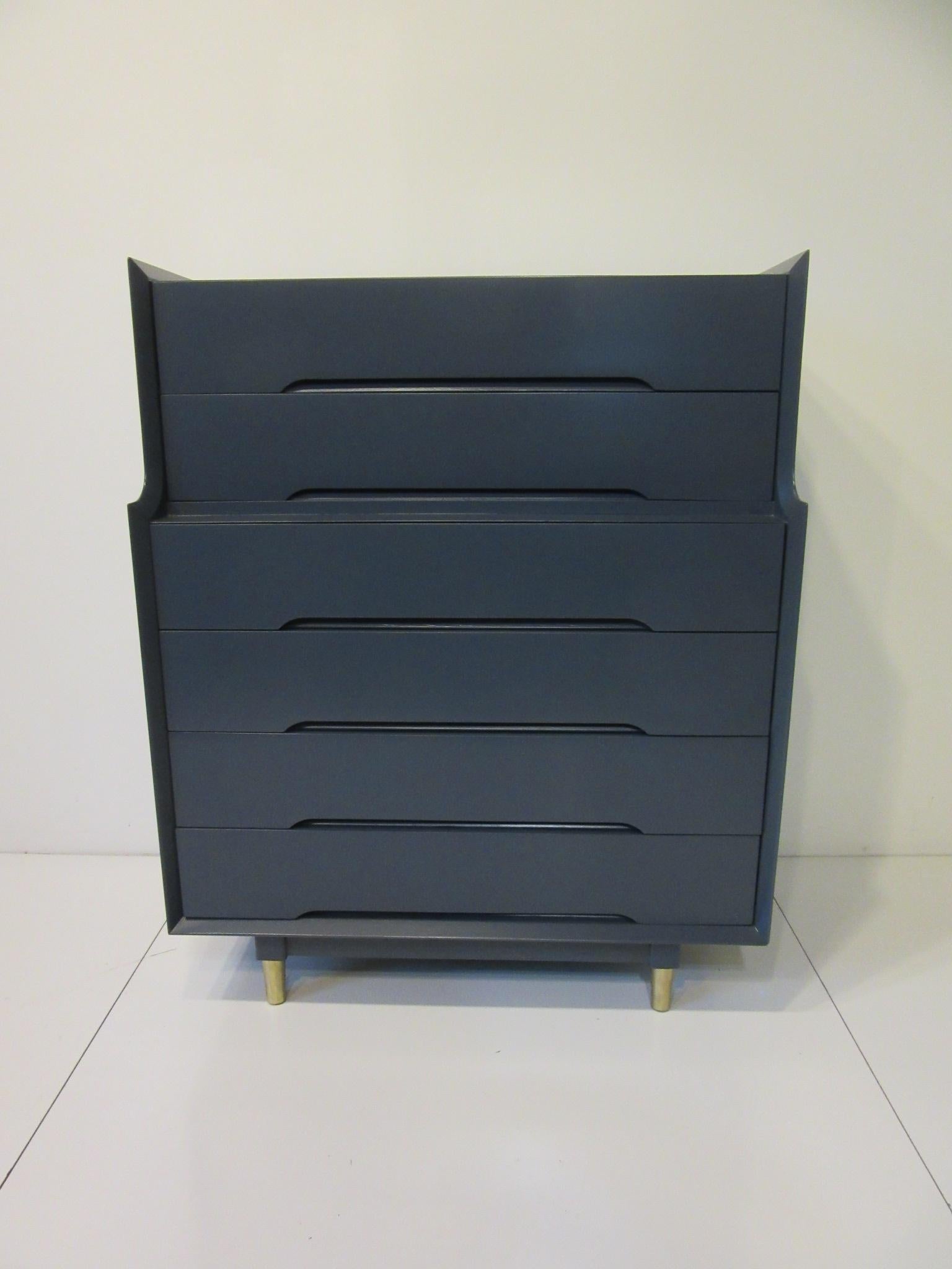 Midcentury Tall Dresser / Chest from the Beverly Hills Ensemble by T. Walczer 1