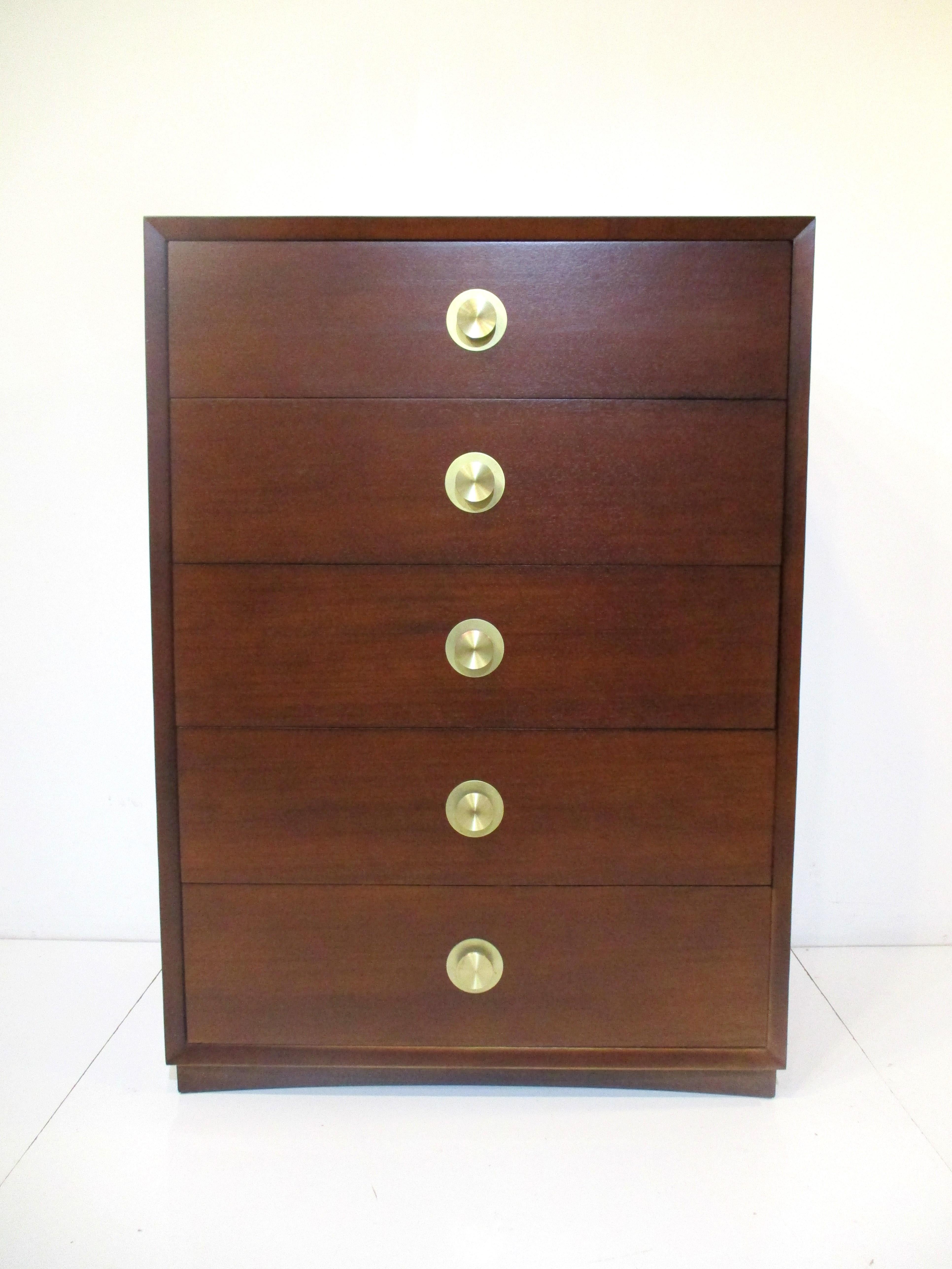Mid Century Tall Dresser Chest in the Style of Widdicomb 3