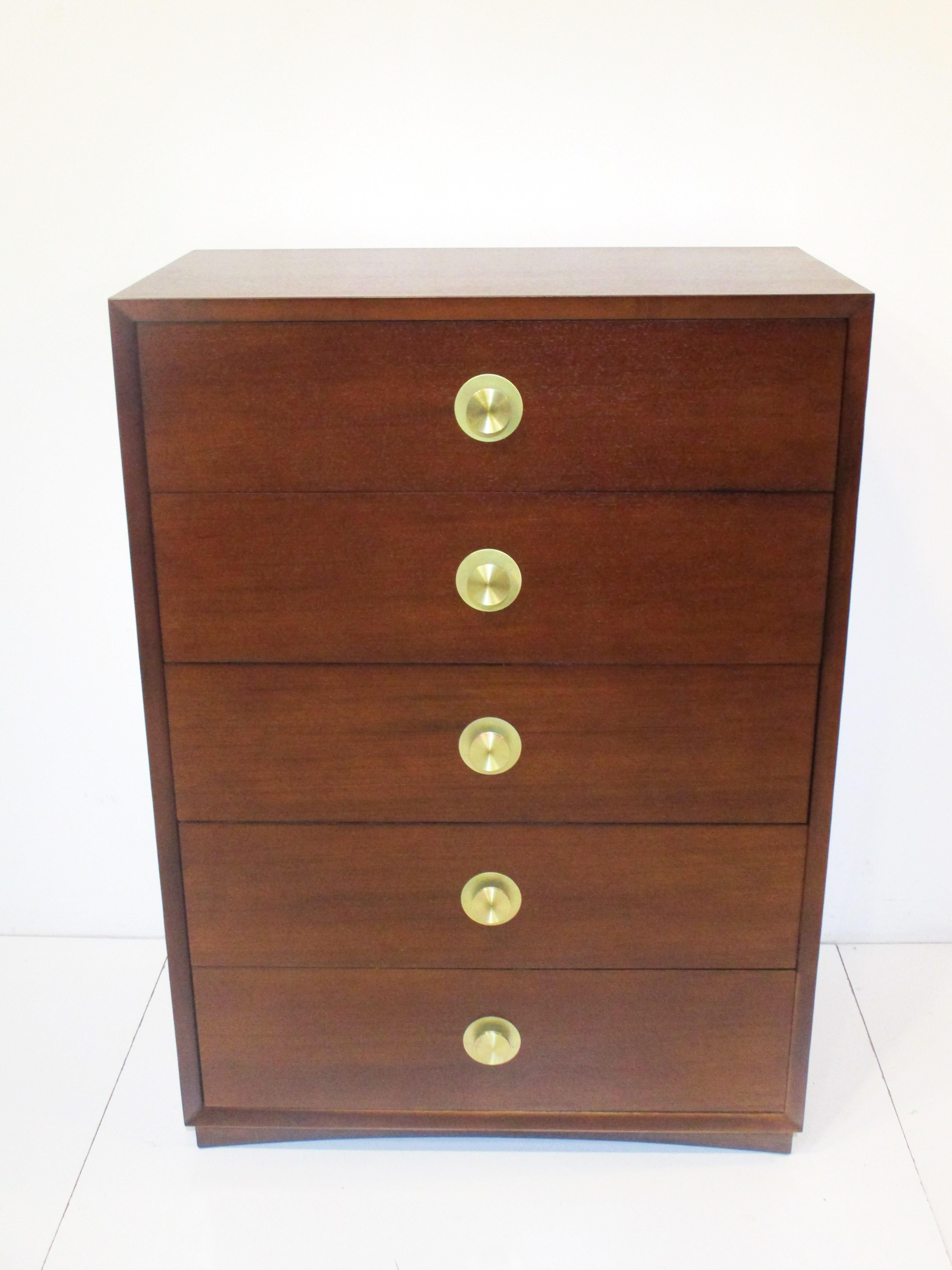 Mid Century Tall Dresser Chest in the Style of Widdicomb 2