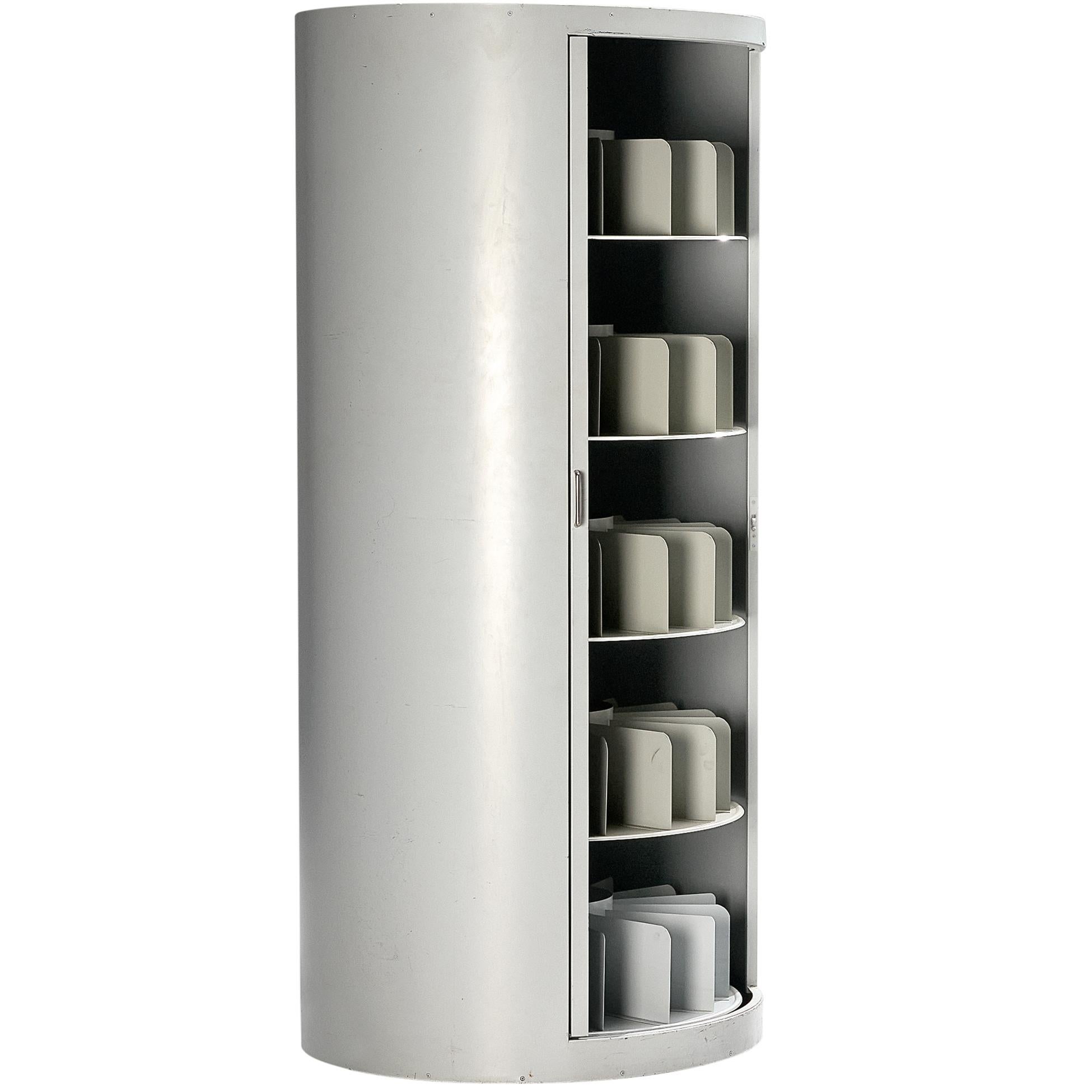 Mid-Century Tall Filing Archive Cabinet in Steel
