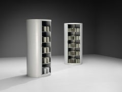 Mid-Century Tall Filing Archive Cabinets in Steel