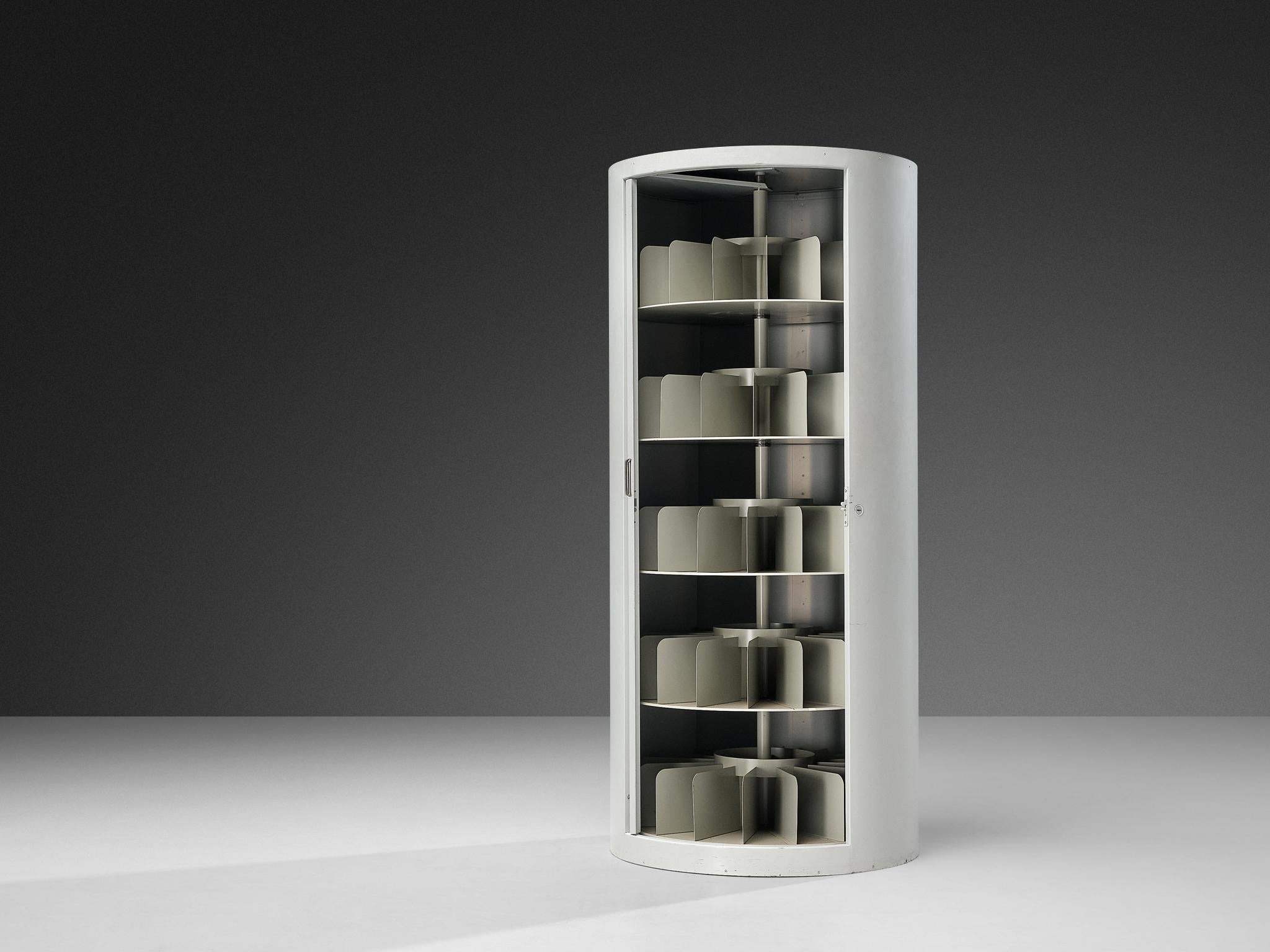 Mid-Century Tall Filing Archive Cabinets in Steel For Sale 1