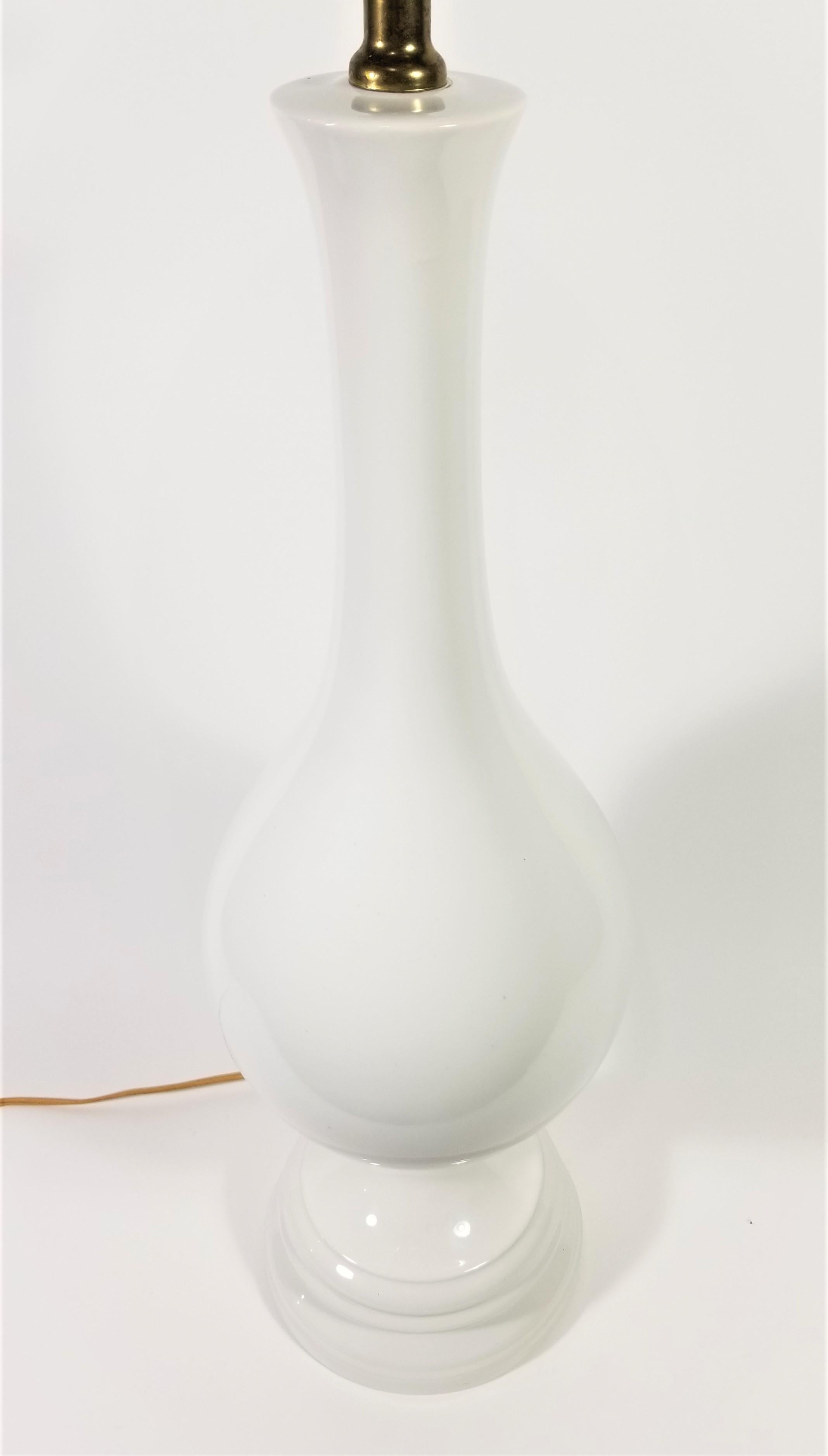 Mid Century Tall Glazed Ceramic Table Lamp For Sale 8