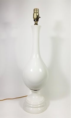 Mid Century Tall Glazed Ceramic Table Lamp