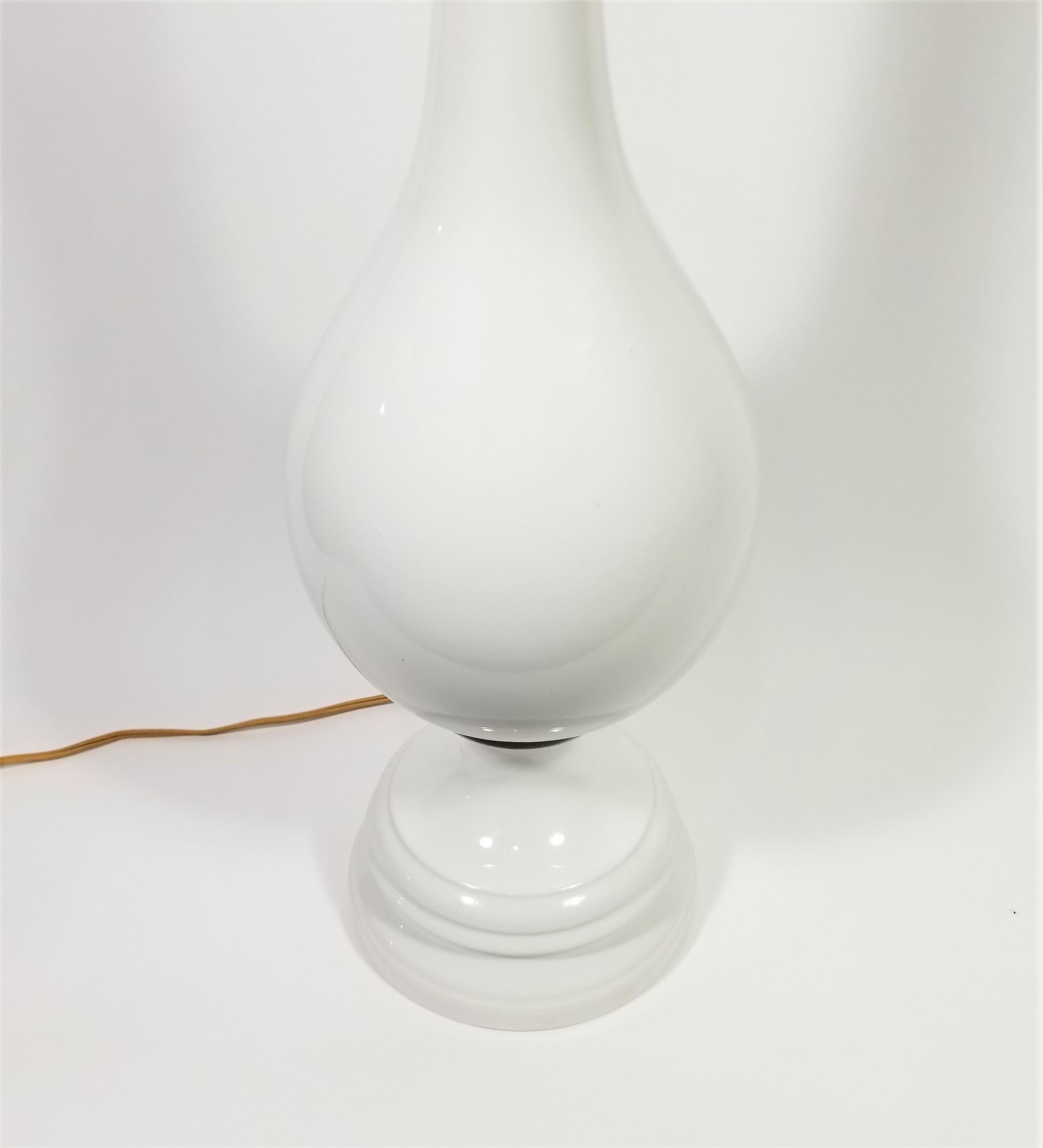 Mid Century Tall Glazed Ceramic Table Lamp For Sale 1