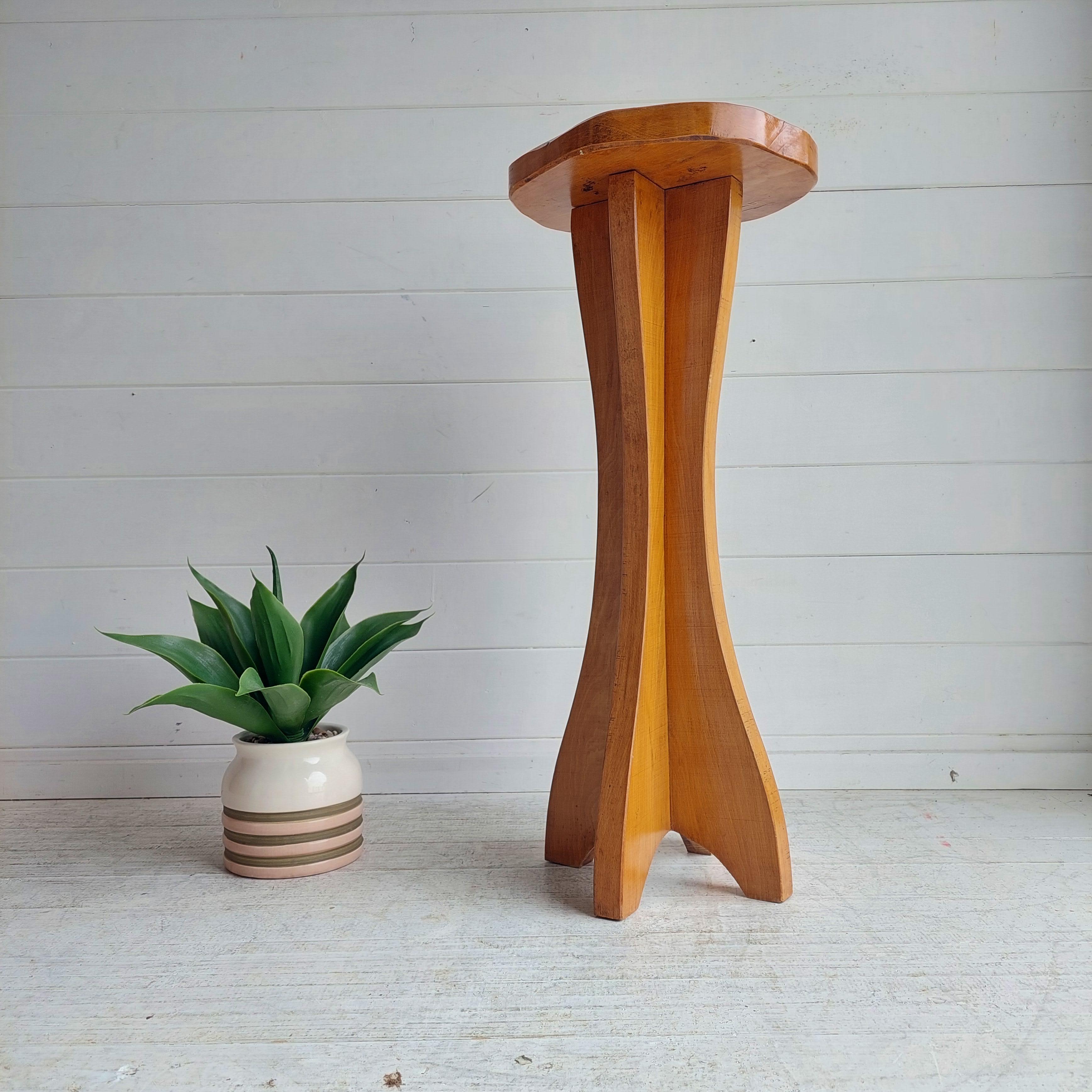 Mid Century Tall Side Table Gueridon Plant Holder Brutalist organic pedestal 50s For Sale 5