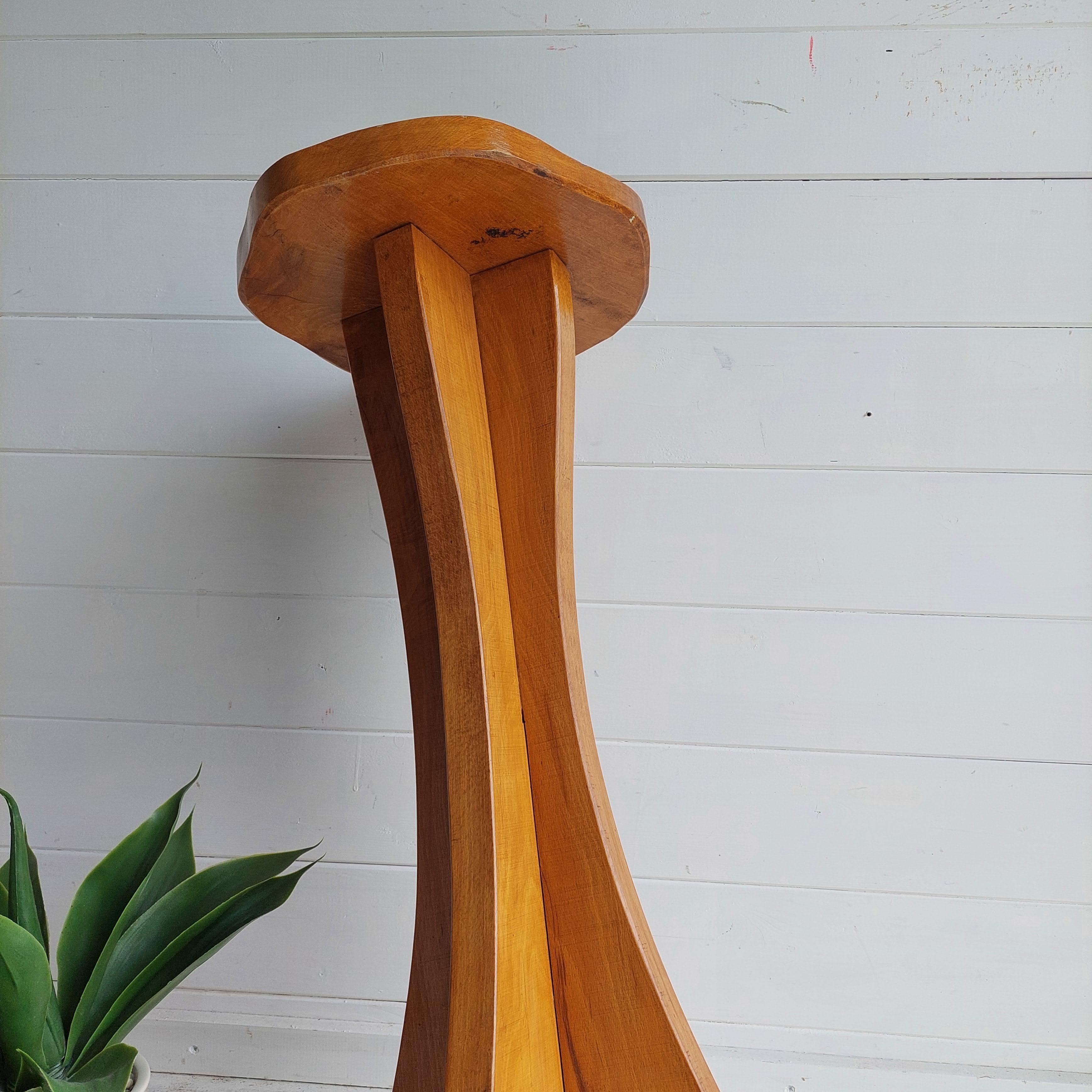 Mid Century Tall Side Table Gueridon Plant Holder Brutalist organic pedestal 50s For Sale 7