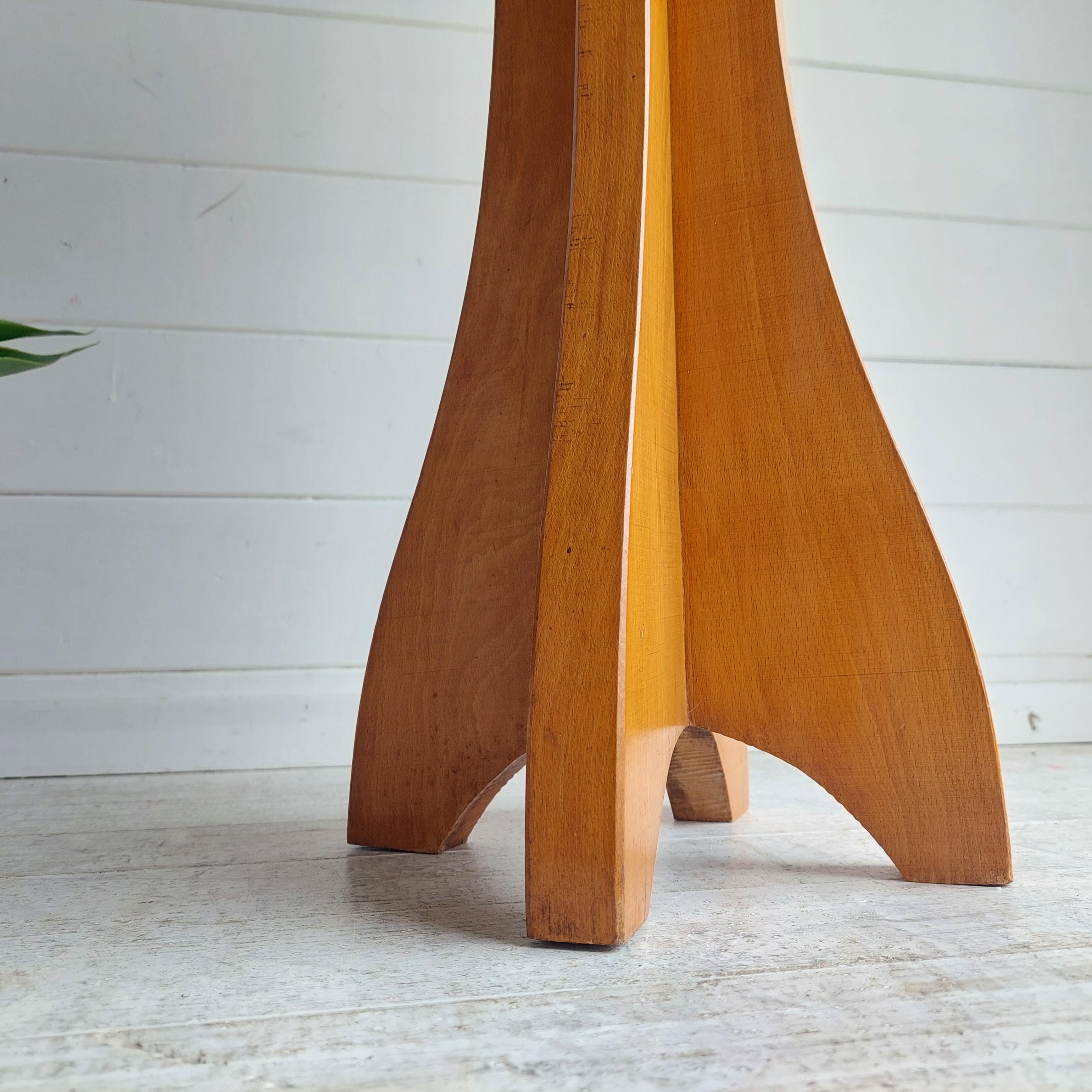 Mid Century Tall Side Table Gueridon Plant Holder Brutalist organic pedestal 50s For Sale 9
