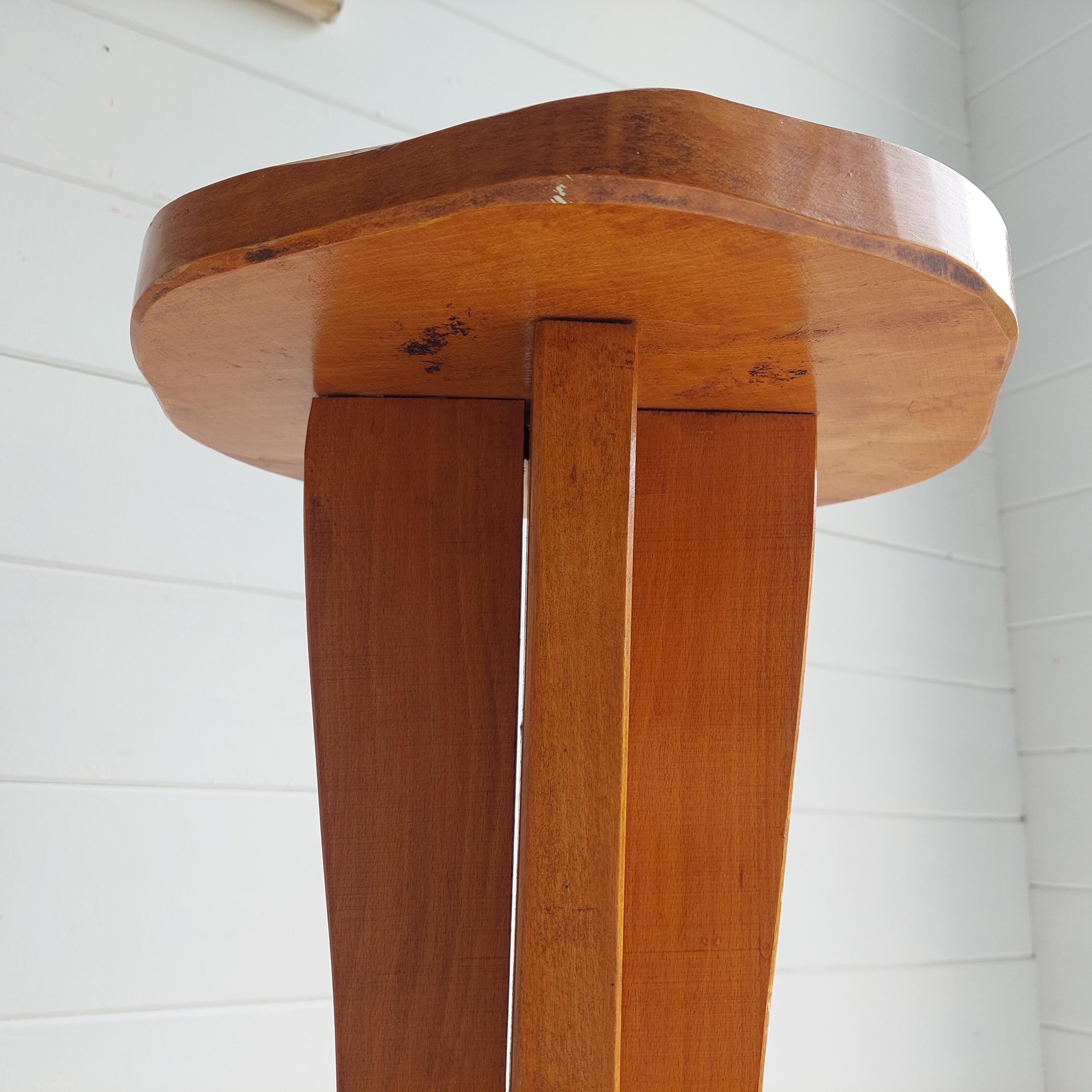 Mid Century Tall Side Table Gueridon Plant Holder Brutalist organic pedestal 50s For Sale 10