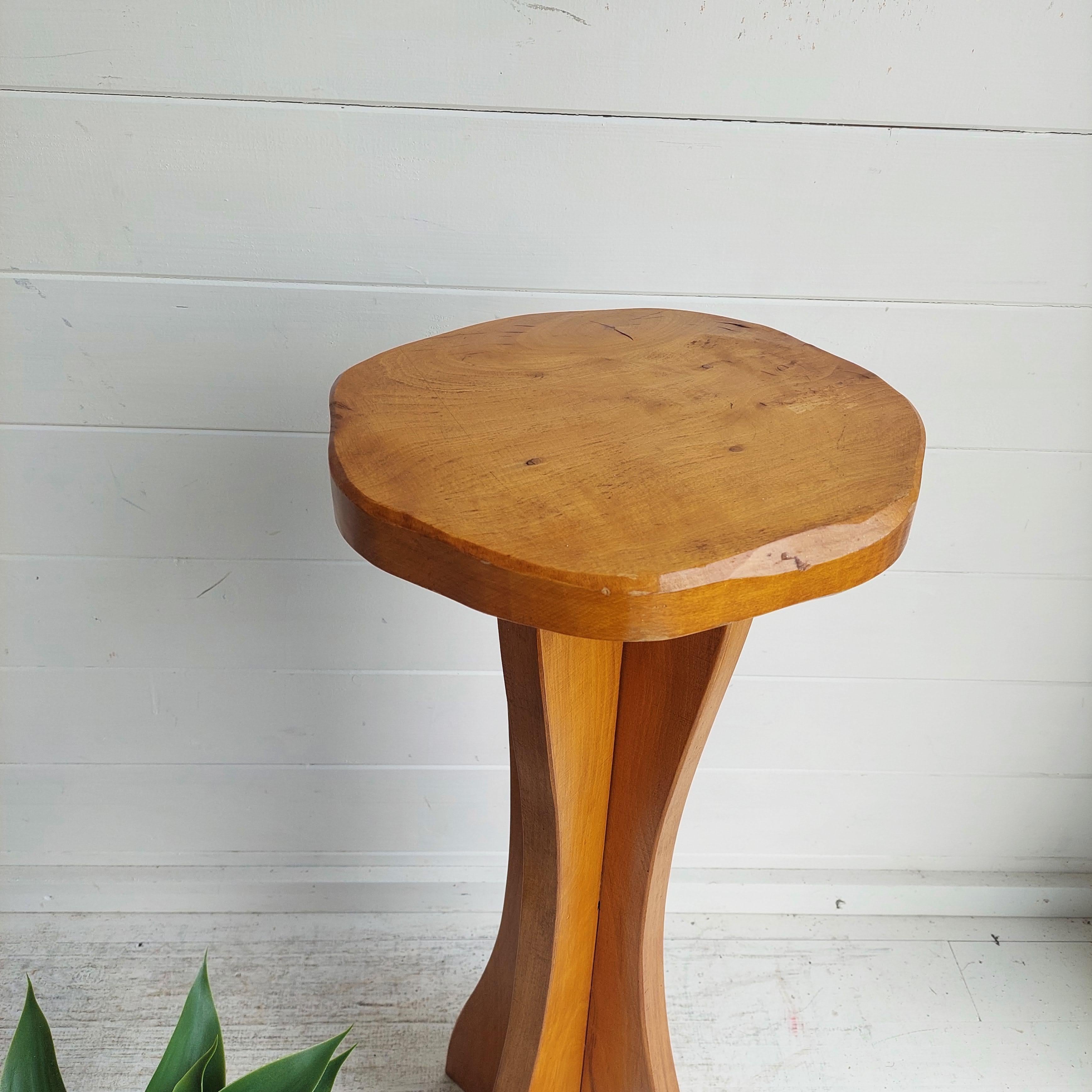 Mid Century Tall Side Table Gueridon Plant Holder Brutalist organic pedestal 50s In Good Condition For Sale In Leamington Spa, GB
