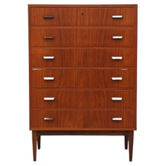 Mid-Century Tall Teak Dresser by Poul Volther