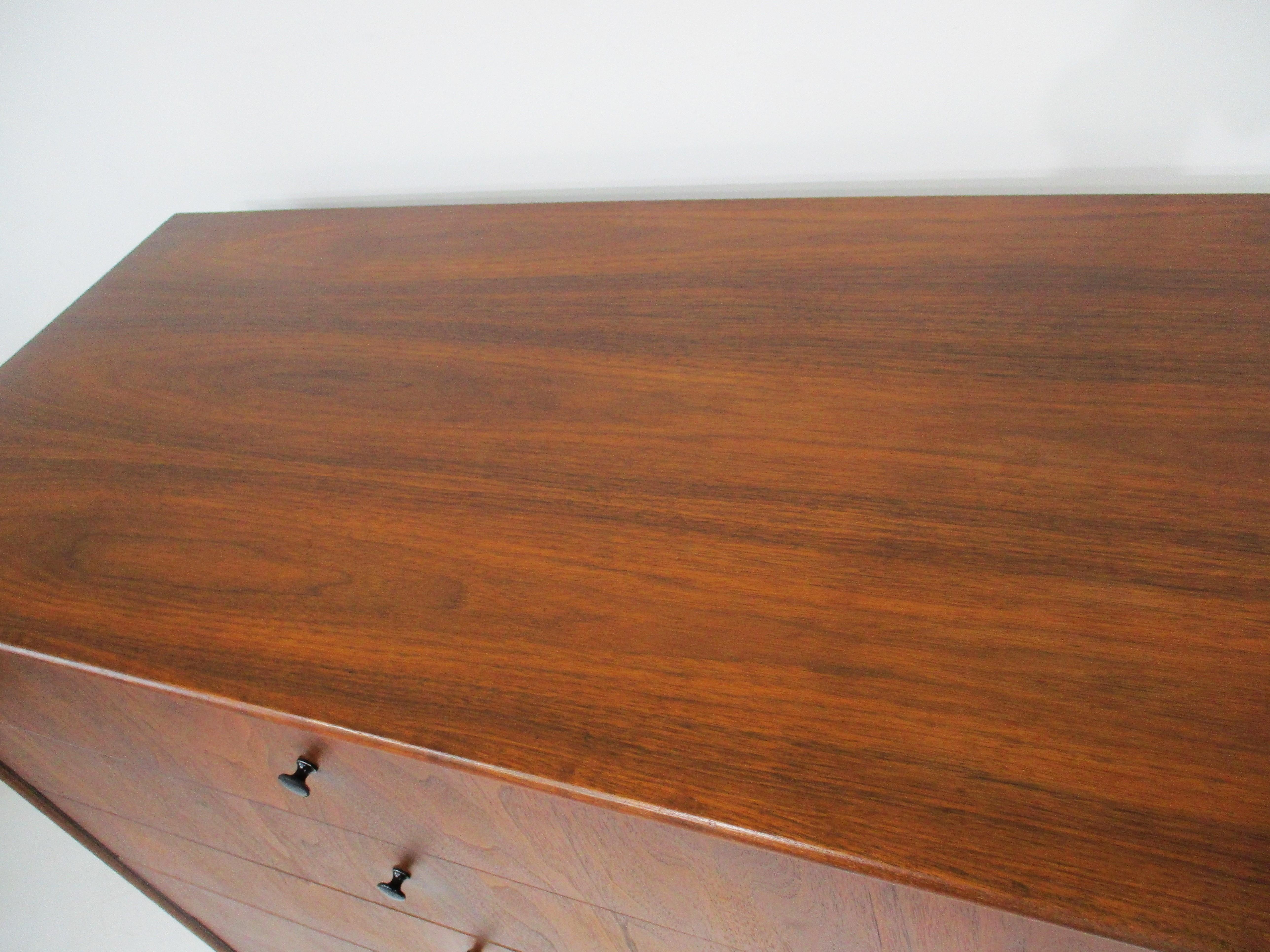 Mid Century Tall Walnut Dresser Chest by Jack Cartwright for Founders 3