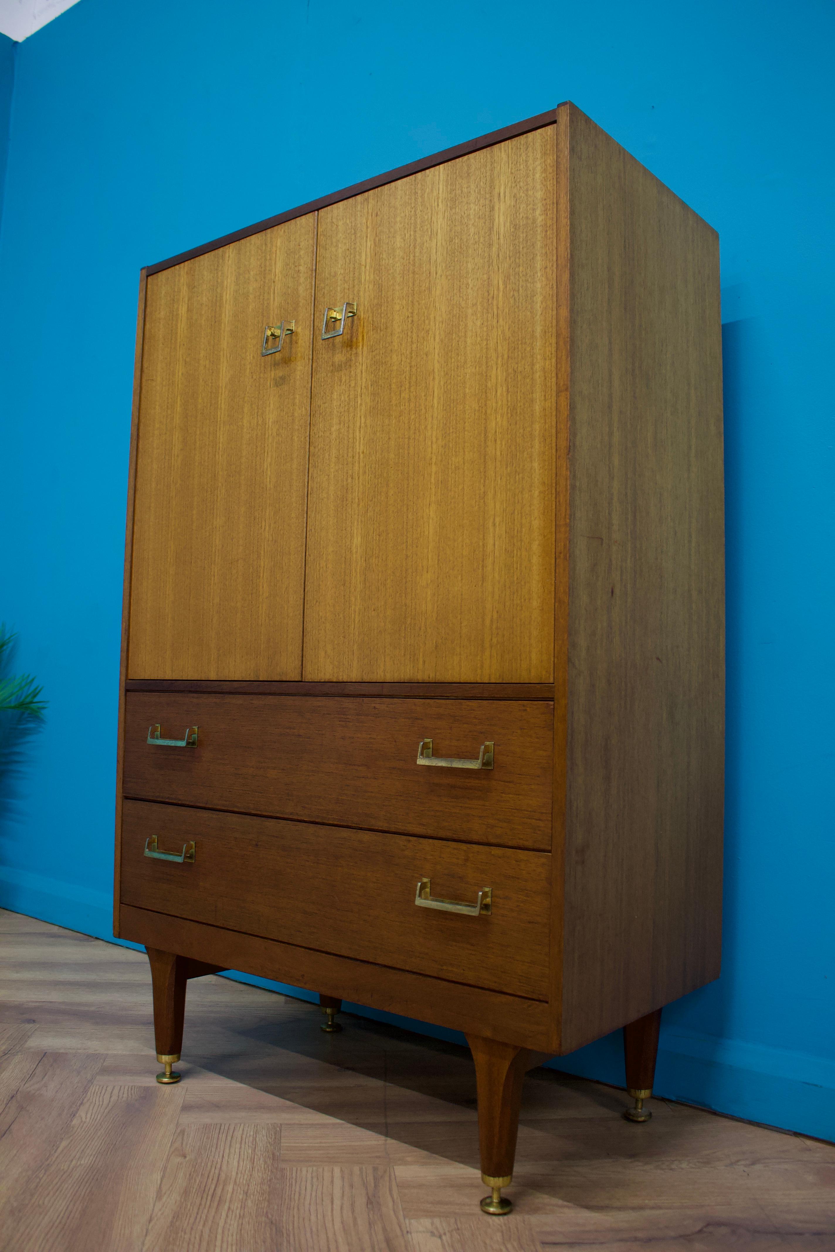 European Mid-Century Tallboy Cupboard Chest from G Plan, 1950s For Sale