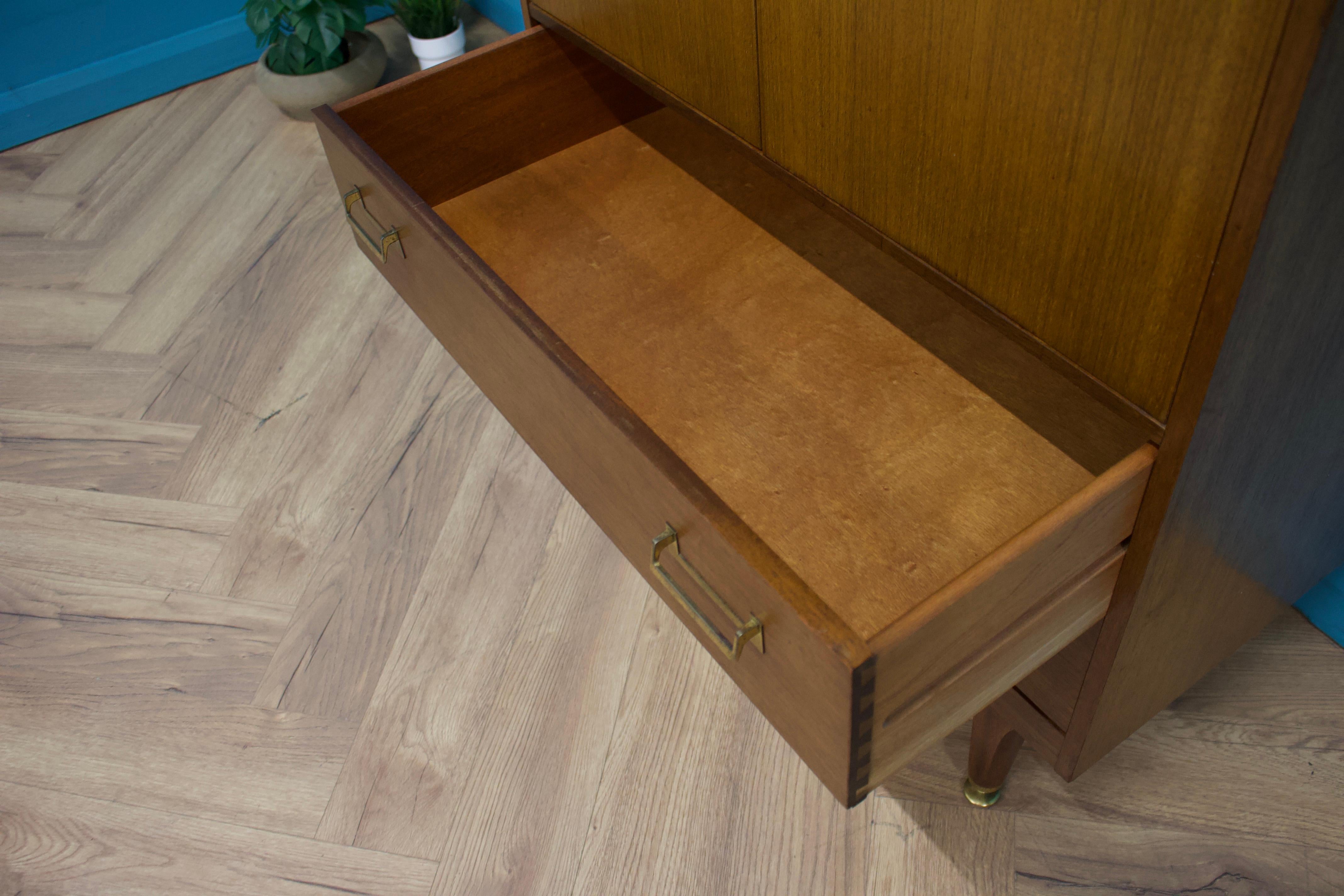 Mid-Century Tallboy Cupboard Chest from G Plan, 1950s In Good Condition For Sale In South Shields, GB