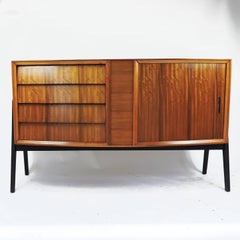Midcentury Tambour and 4-Drawer Afromosia Sideboard, 1960s