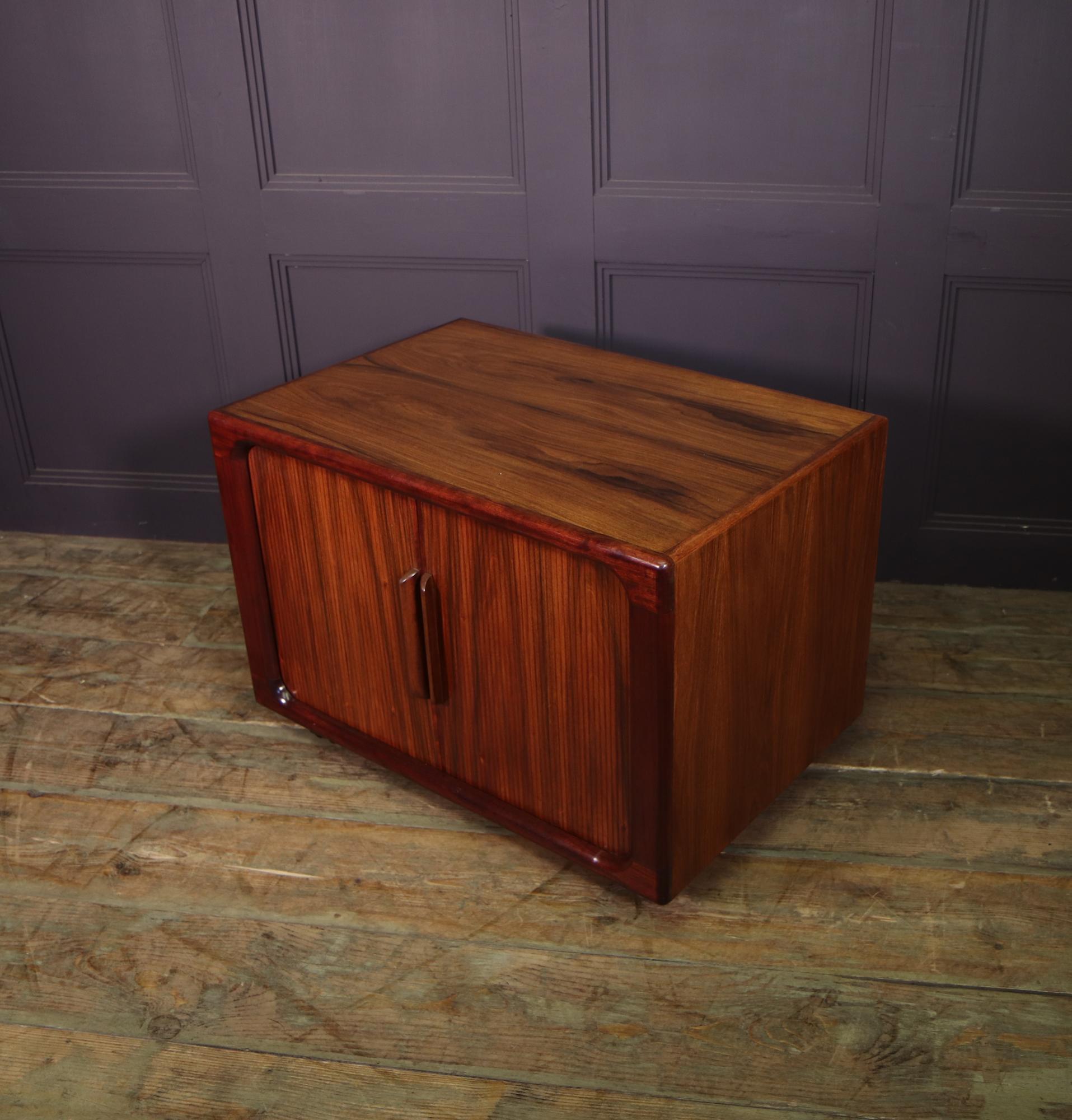 Rosewood Mid Century Tambour Door Sideboard by Dyrlund