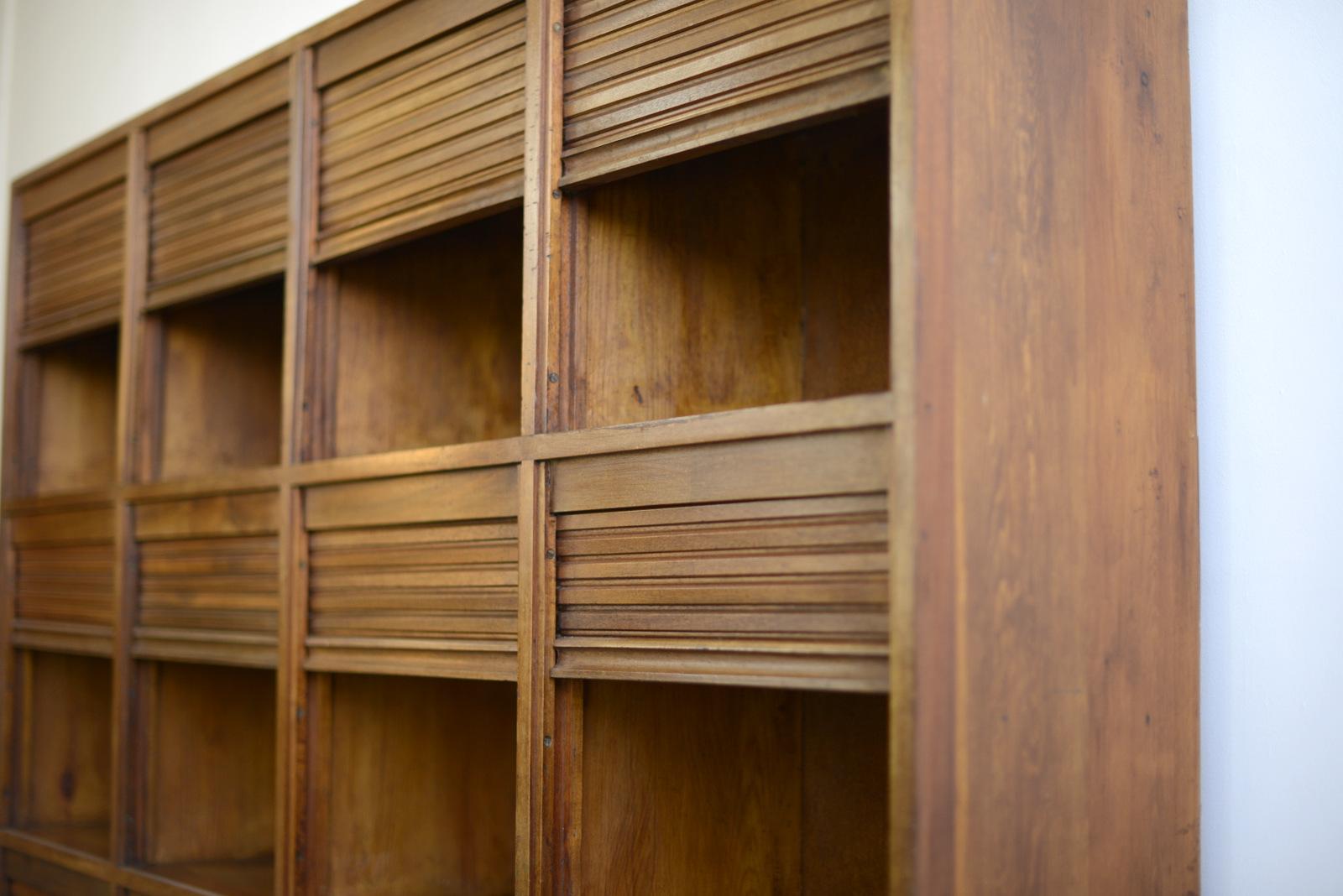 Teak Midcentury Tambour Fronted Cabinet, circa 1950s