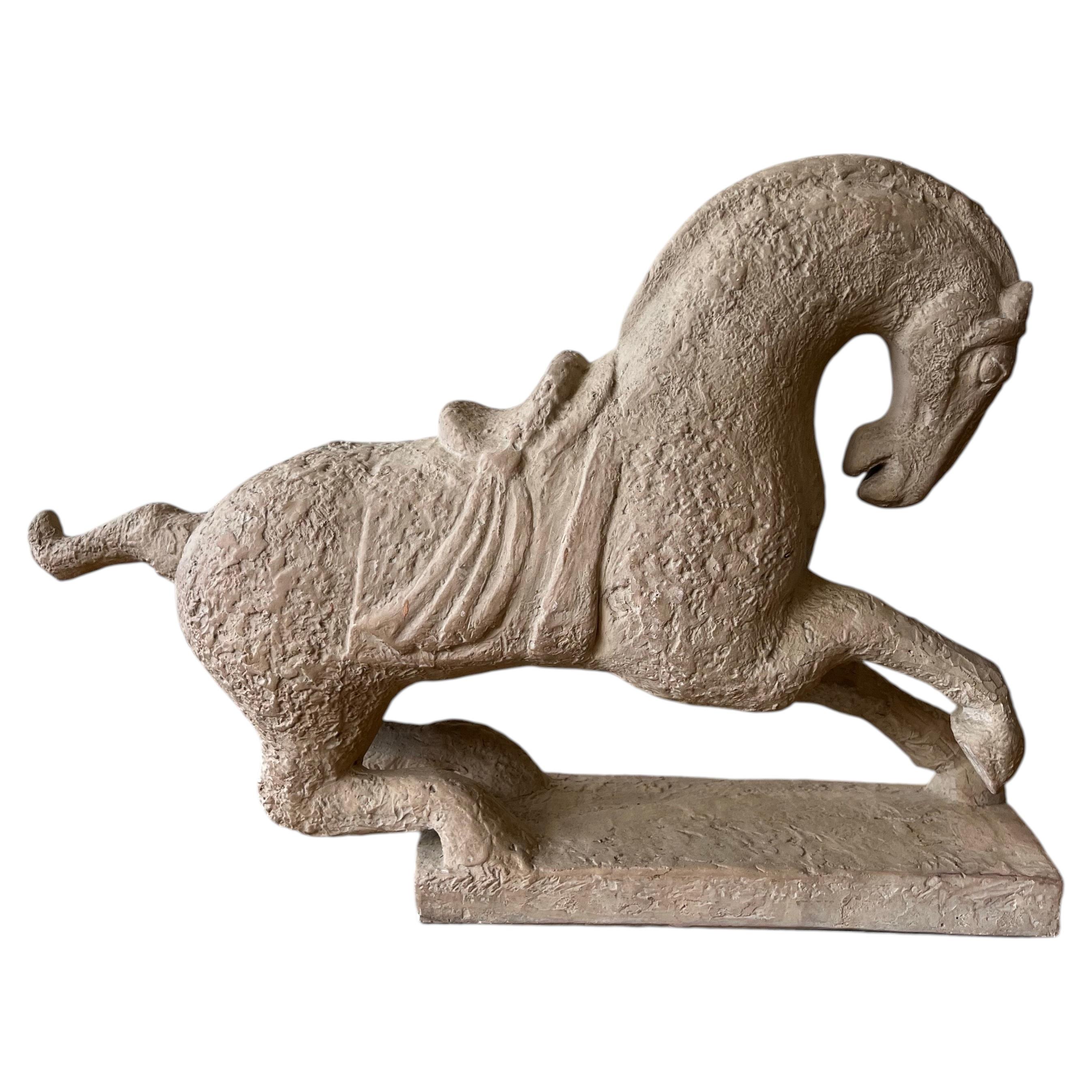 Mid Century Tang-Dynasty Horse Sculpture Austin Productions 1961 For Sale