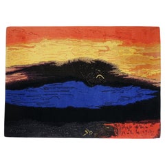 Tapiz de mediados de siglo diseñado por Lutz de Bré para Ewald Kröner, de los años 70. Alfombra de pared