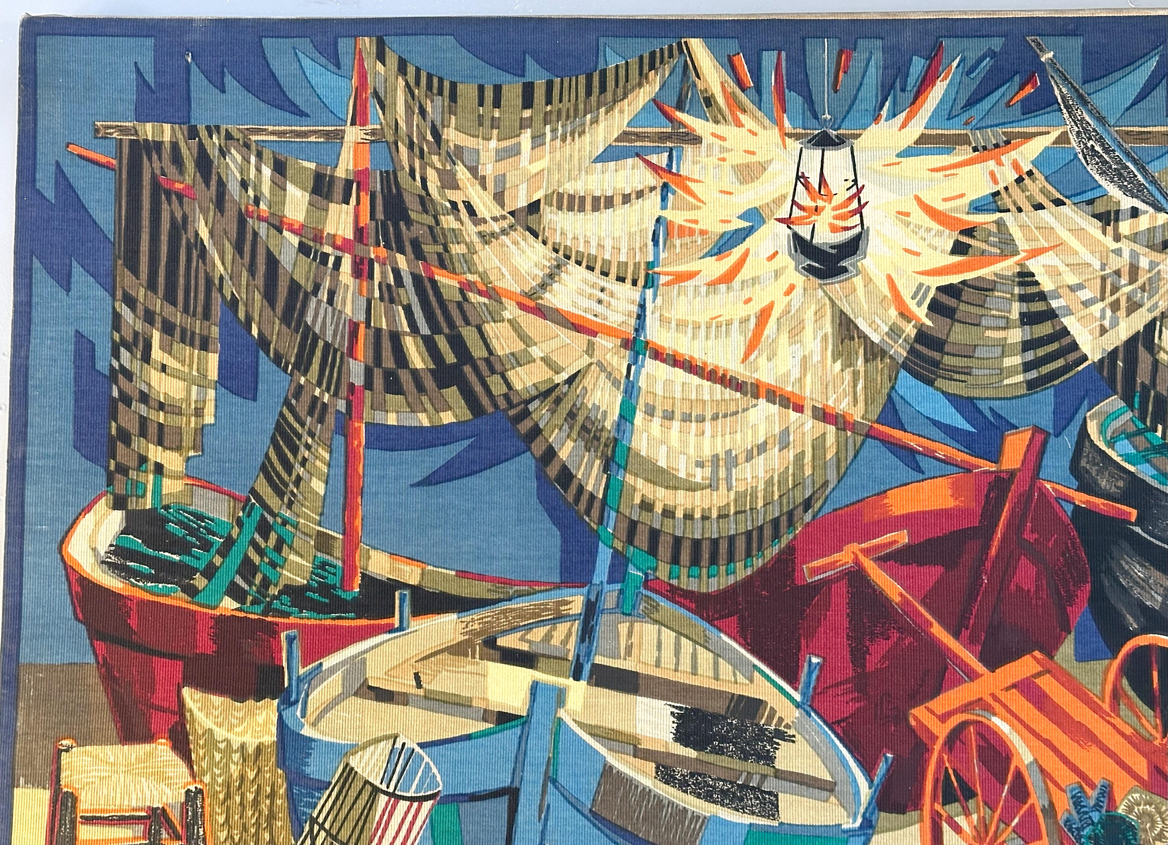 Européen Tapisserie du milieu du siècle dernier de Robert Debieve pour Corot, France, années 1960