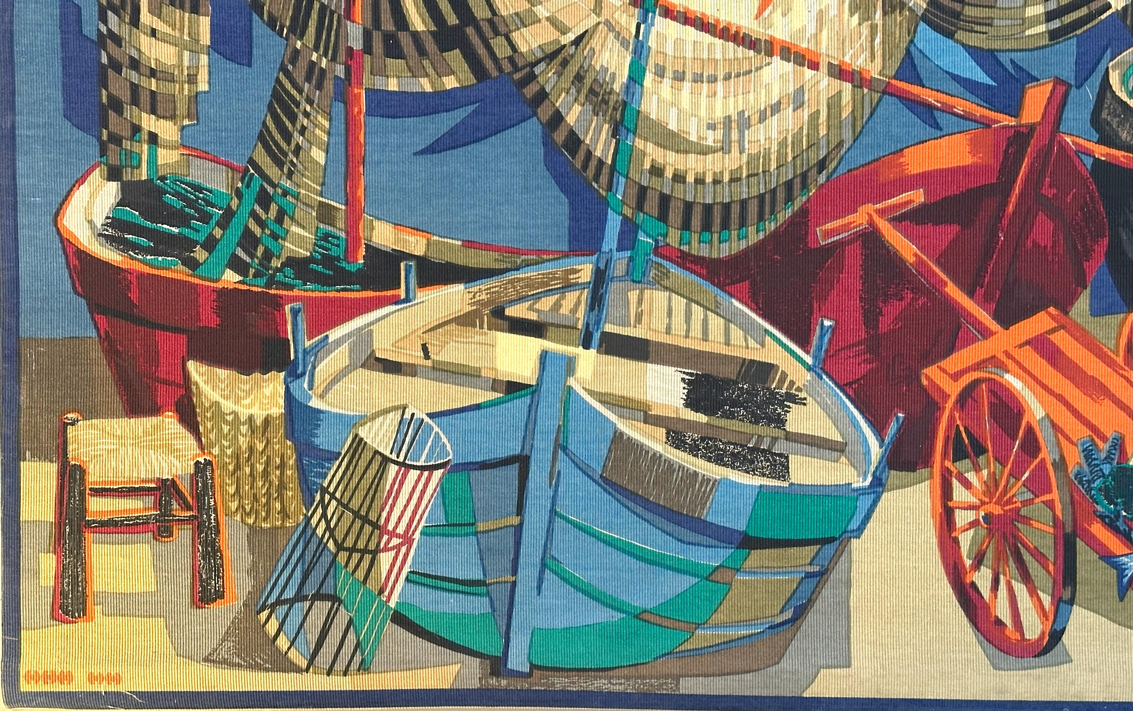 Tapisserie du milieu du siècle dernier de Robert Debieve pour Corot, France, années 1960 Bon état à Saarbruecken, DE