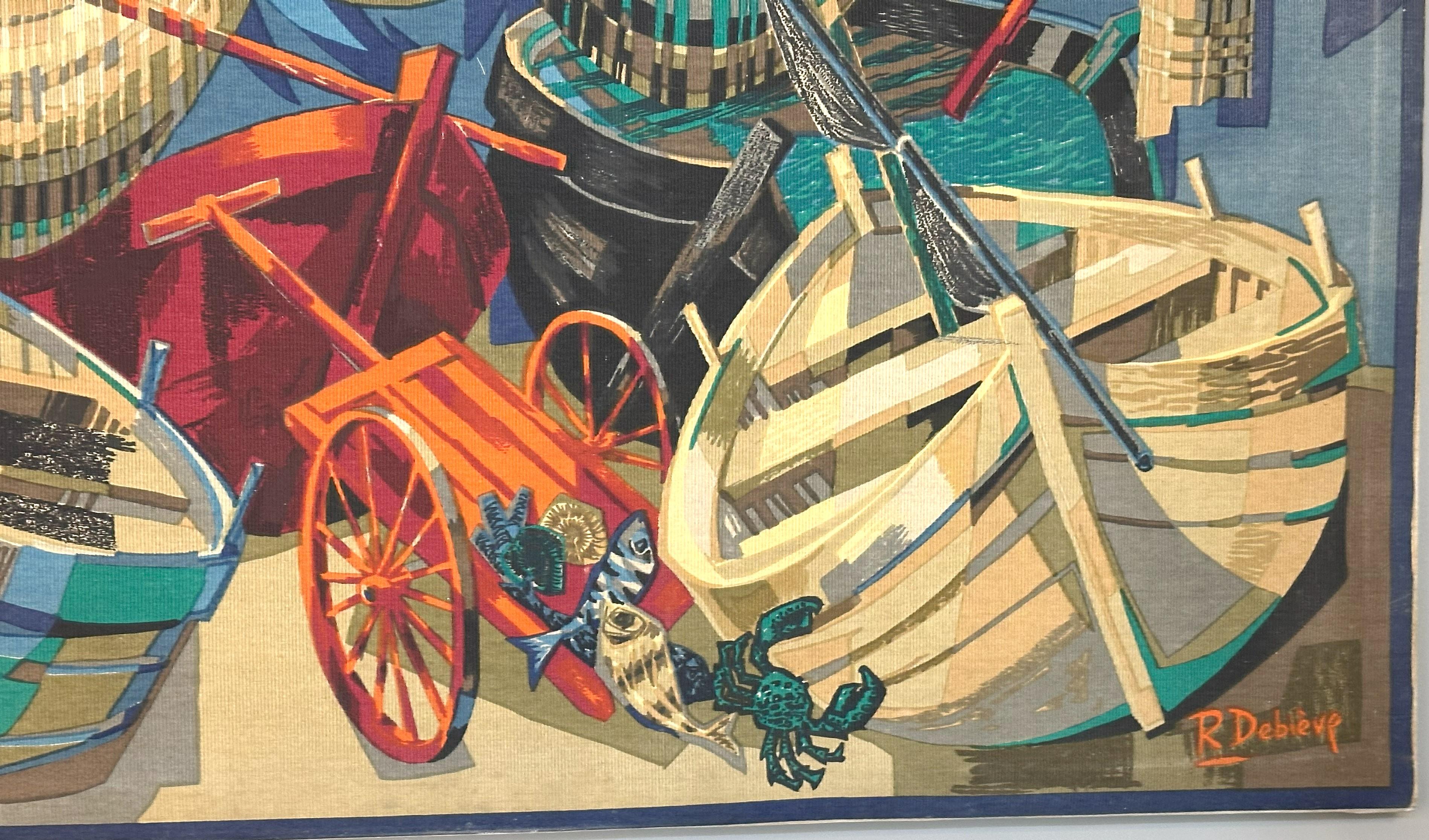 Milieu du XXe siècle Tapisserie du milieu du siècle dernier de Robert Debieve pour Corot, France, années 1960