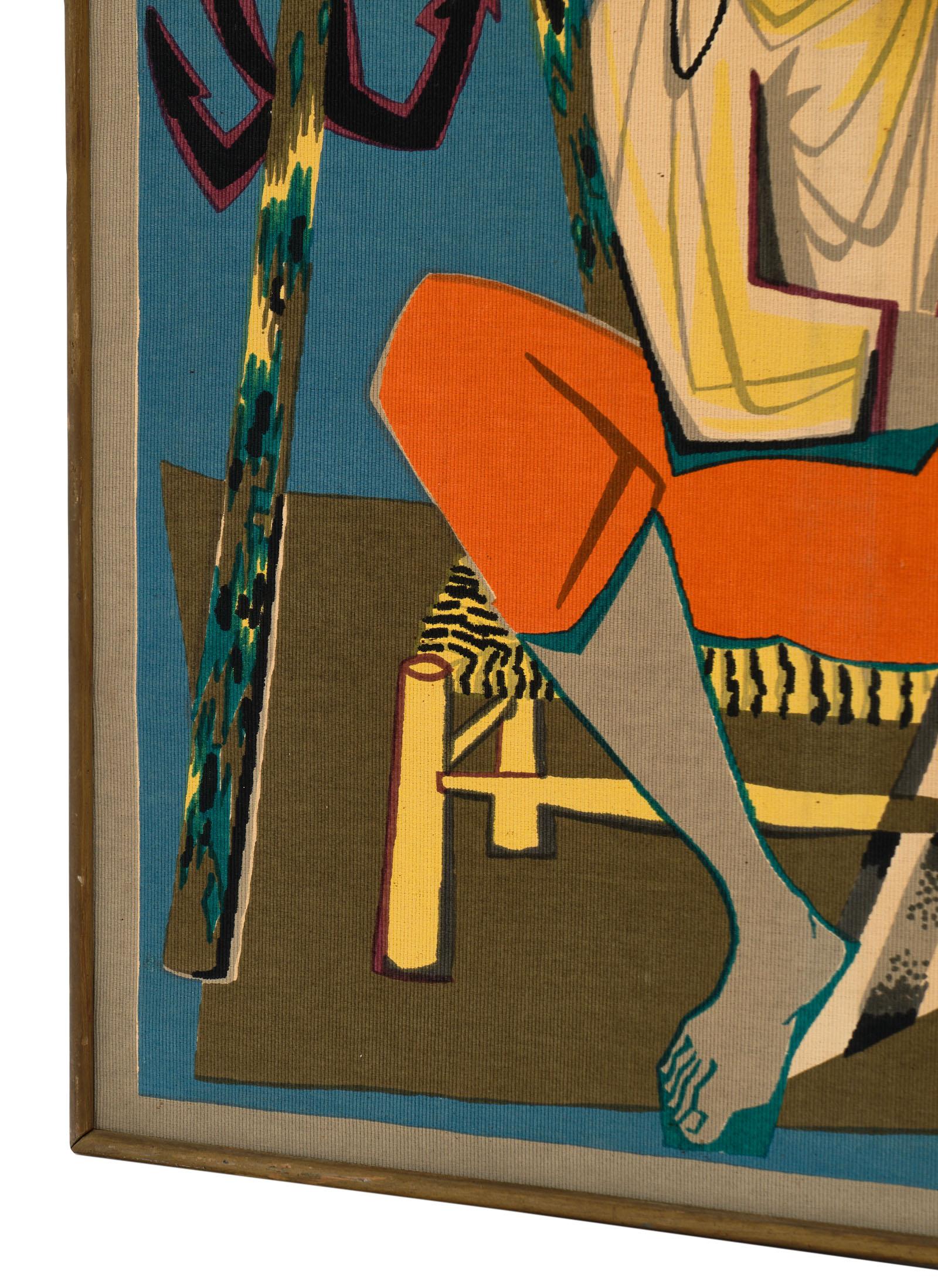 Midcentury Tapestry by Robert Debieve In Good Condition In Austin, TX