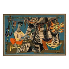 Midcentury Tapestry by Robert Debieve