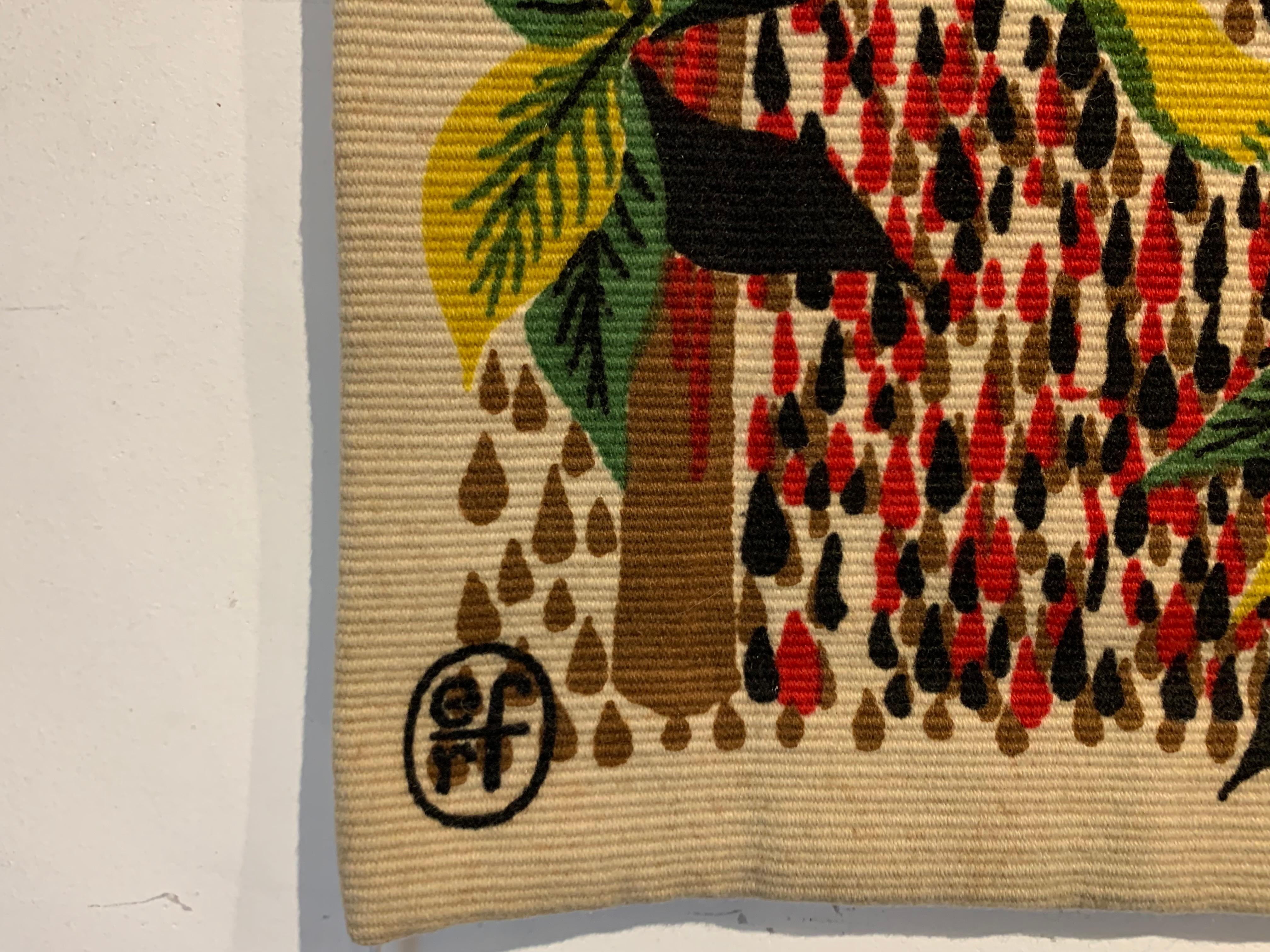 Mid-20th Century Mid-Century tapestry “Moyen-Âge”signed by Jean-Claude Bissery For Sale
