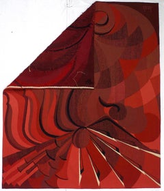 Mid Century Wandteppich signiert und Design von Jacob 4'8" x 5'8